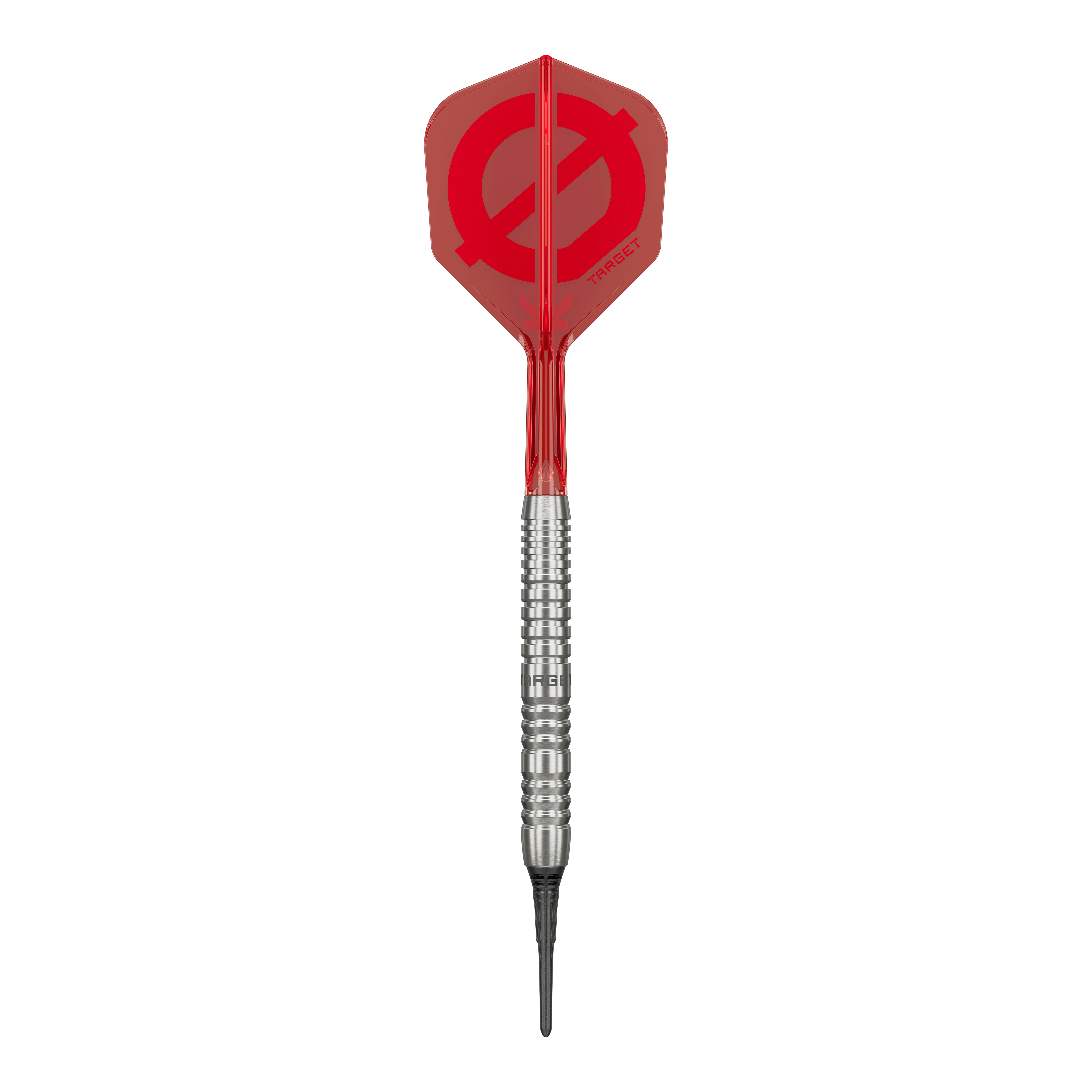 Grupa docelowa O 12 miękkich rzutek Zu sehen sind die Target Group O 12 Softdarts. Die Schäfte und Flights heben sich ab.