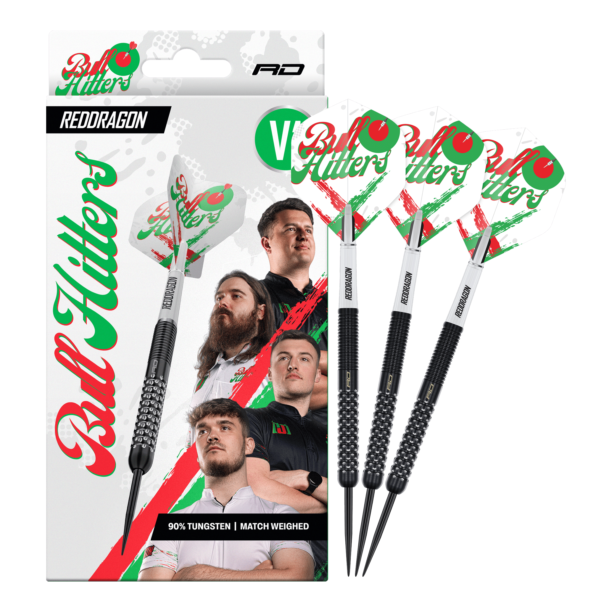 Red Dragon Bullhitters V1 Steeldarts - 23g Abgebildet ist der Red Dragon Bullhitters V1 Steeldarts - 23g in kompletter Ansicht. Das Produkt eignet sich für Steeldartspieler und wiegt 23 Gramm.