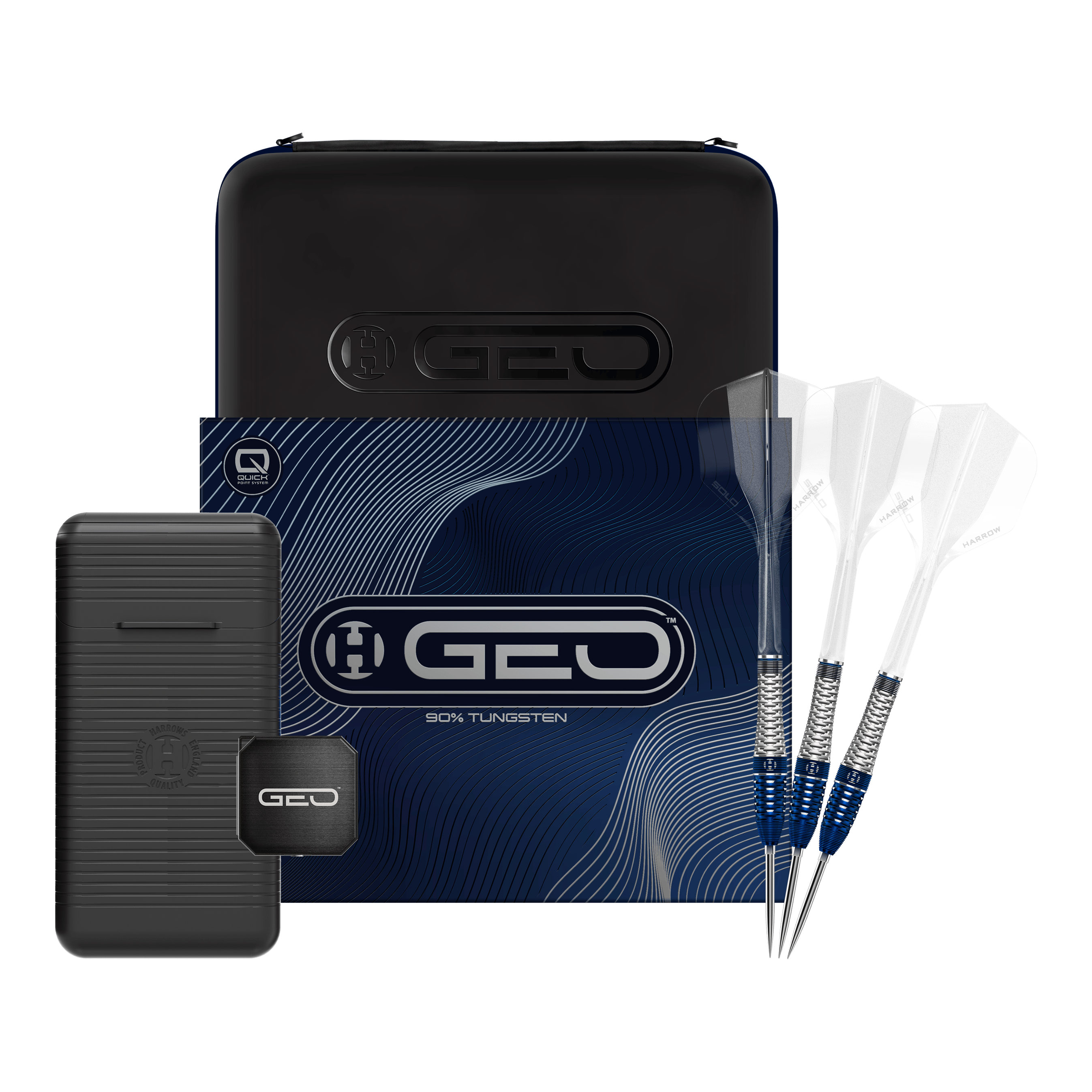 Lotki stalowe Harrows GEO Bomb Quick Point Zu sehen ist das Produkt Harrows GEO Bomb Quick Point Steeldarts. Diese Darts zeichnen sich durch ihre hochwertige Verarbeitung aus.