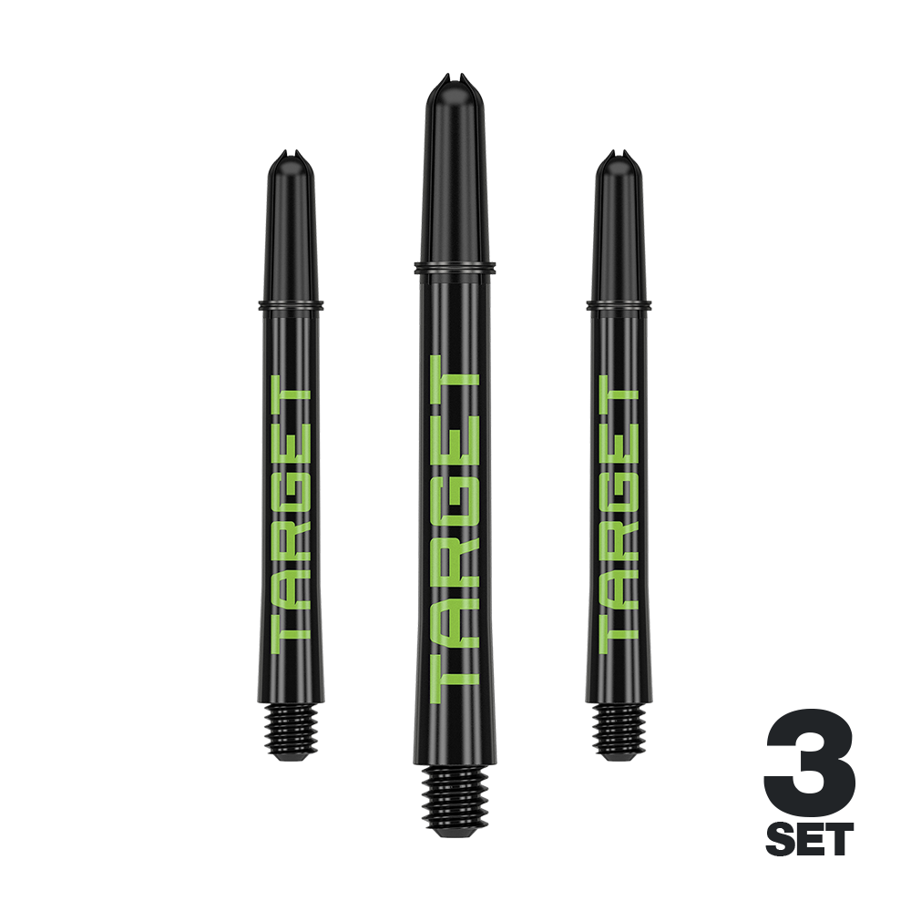 Mehrere Dart-Schäfte mit glatten Linien und dezenter Farbe sind abgebildet. Das Produkt ist ordentlich arrangiert.