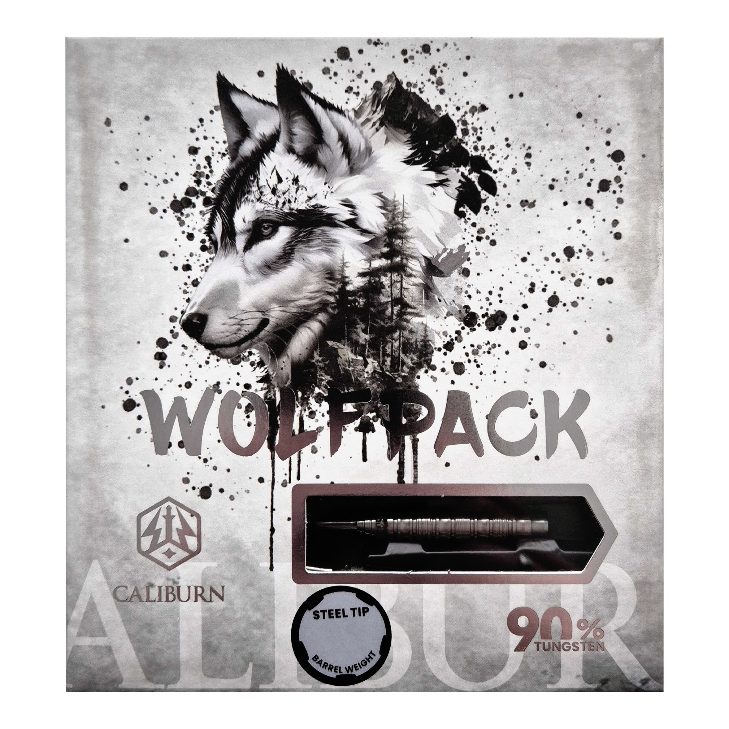 Lotki stalowe Caliburn Wolfpack W5 - 22g Abgebildet ist das Produkt Caliburn Wolfpack W5 Steeldarts - 22g. Es handelt sich um hochwertige Steeldarts für Präzisionswürfe.