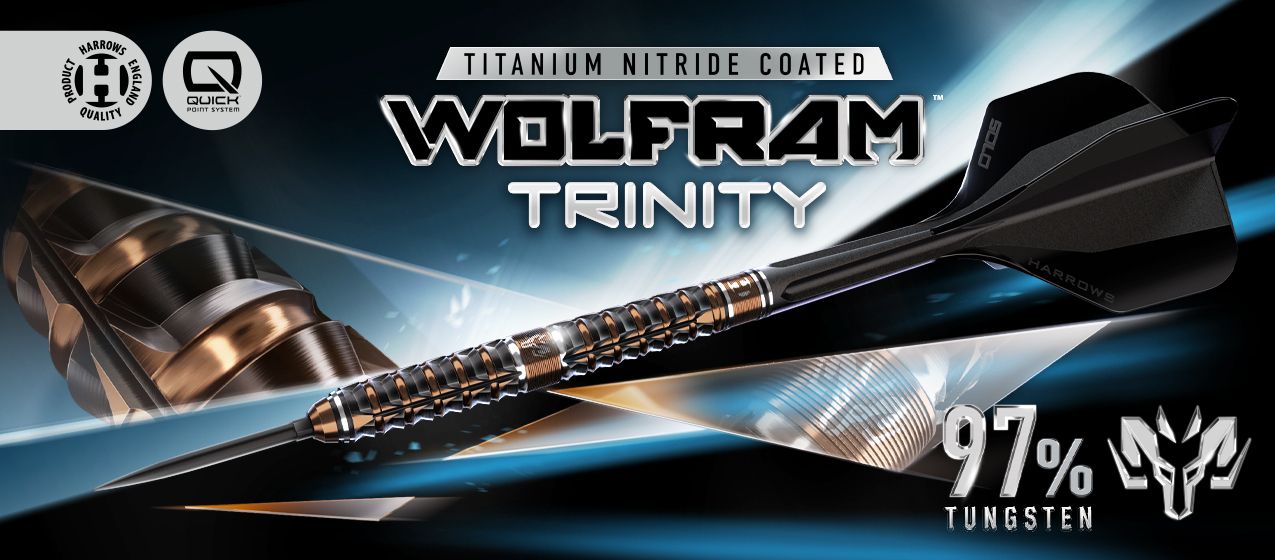 Das Bild zeigt 2026-01_LP_Harrows_WolframTrinity. Dies ist ein Artikel rund um Darts.