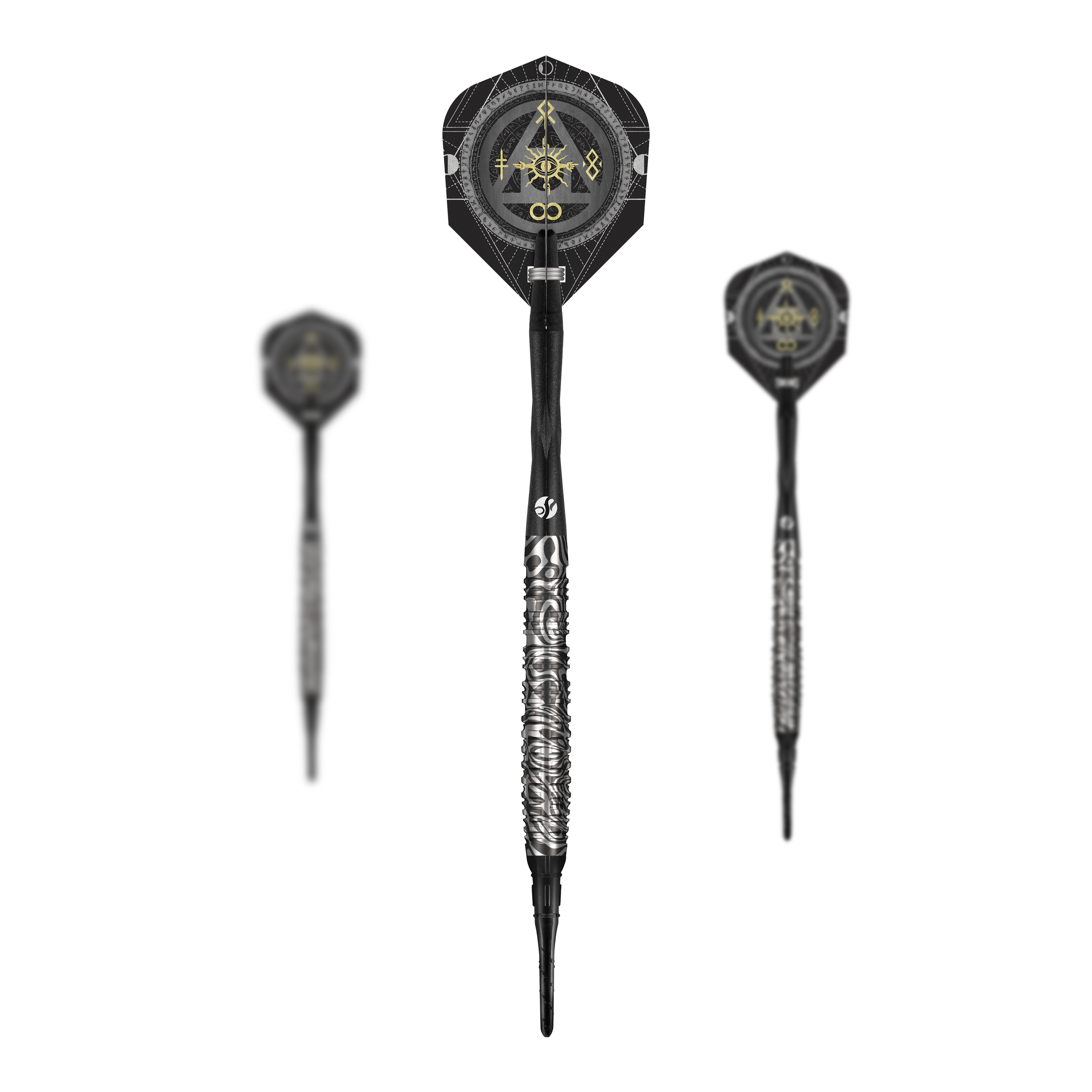 Shotki Runstel Soft Darts firmy Shot Alchemy - 20 g Abgebildet ist das Set der Shot Alchemy Runstel Softdarts mit 20 Gramm. Die Darts sind als Set zusammengefasst zu erkennen.
