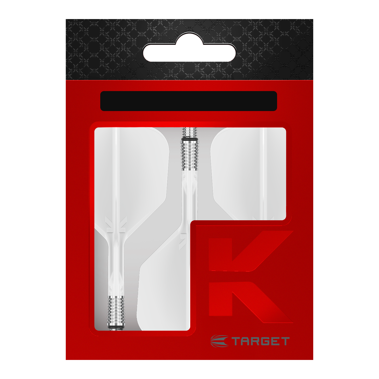 Hier ist ein Foto der Target K-Shift No6 Flights - Weiß abgebildet. Die Flights sind für den Einsatz beim Dartspiel gedacht.