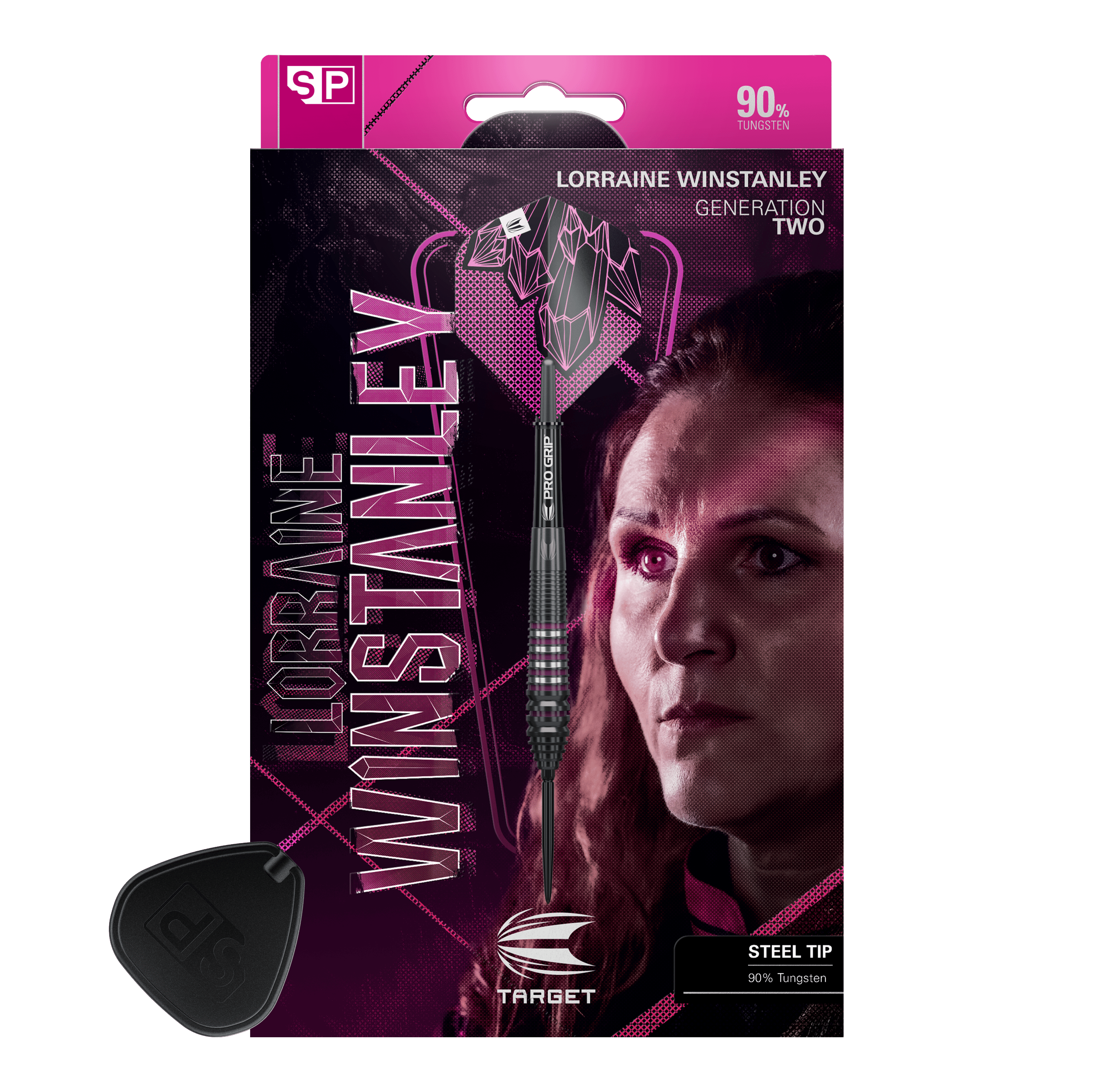 Lotki stalowe Target Lorraine Winstanley GEN2 Swiss Point - 24g Auf diesem Bild sind die Target Lorraine Winstanley GEN2 Swiss Point Steeldarts - 24g dargestellt. Diese Darts eignen sich ideal für professionelle Dartspiele.