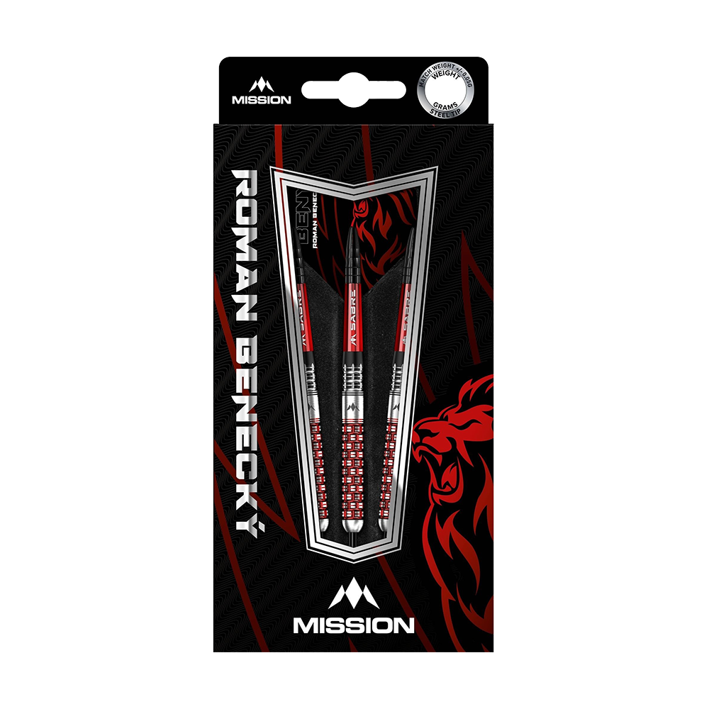 Rzutki Mission Roman Benecky Black Red Steeldarts - 24g