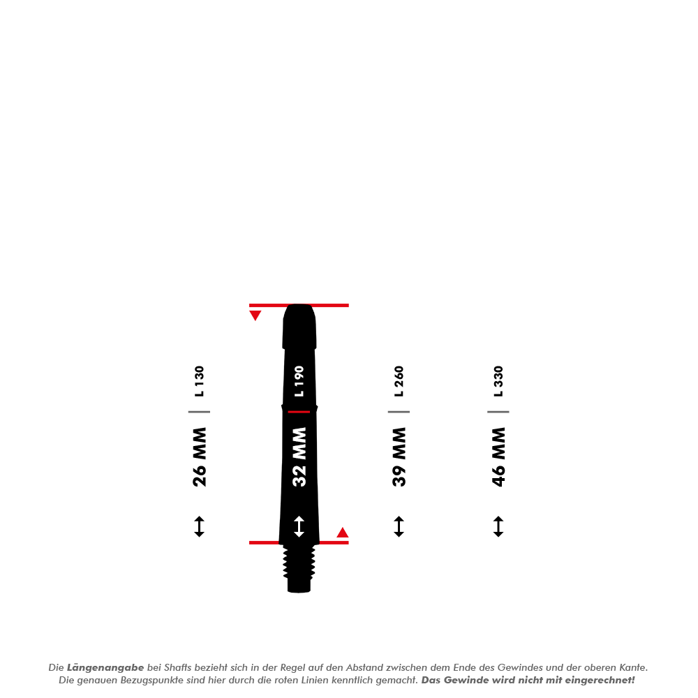 Wałki L w stylu L zablokowane proste — czerwone