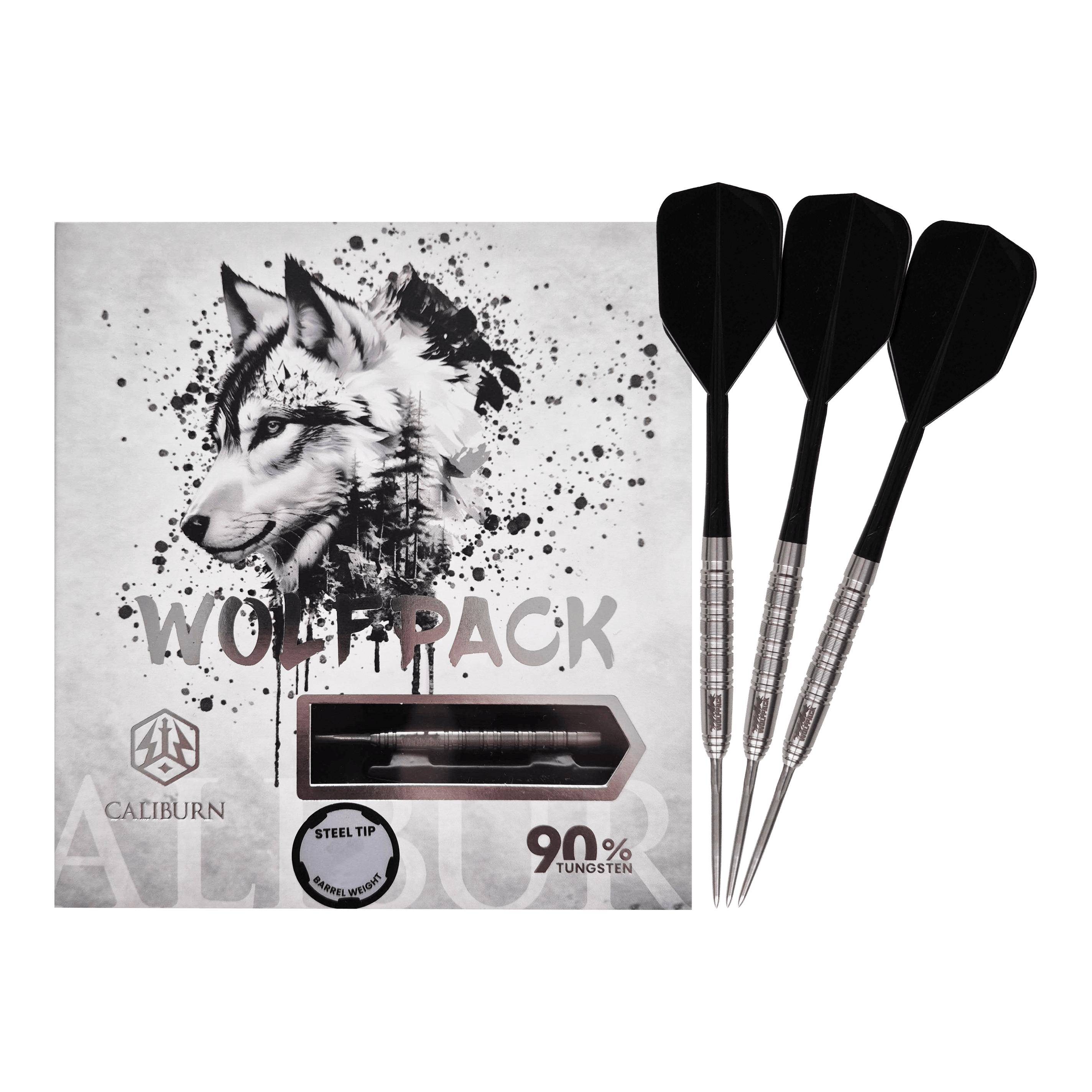 Stalowe lotki Caliburn Wolfpack W7 - 21g Zu sehen sind die Caliburn Wolfpack W7 Steeldarts mit einem Gewicht von 21g. Die Steeldarts eignen sich für anspruchsvolle Dartspieler.