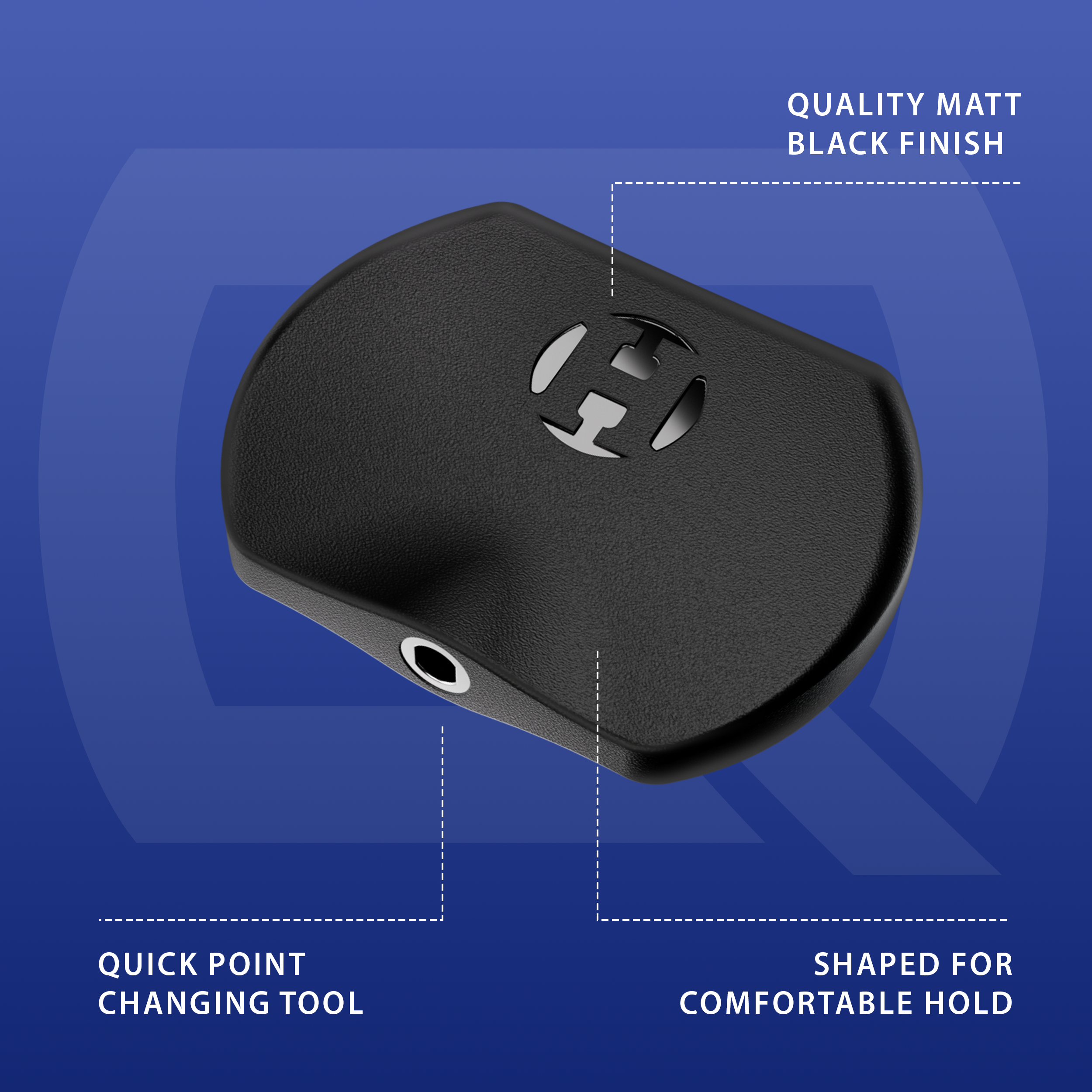 Das Bild zeigt das Harrows Basic Quick Point Tool. Es handelt sich um ein Werkzeug zum schnellen Wechseln von Dartspitzen.