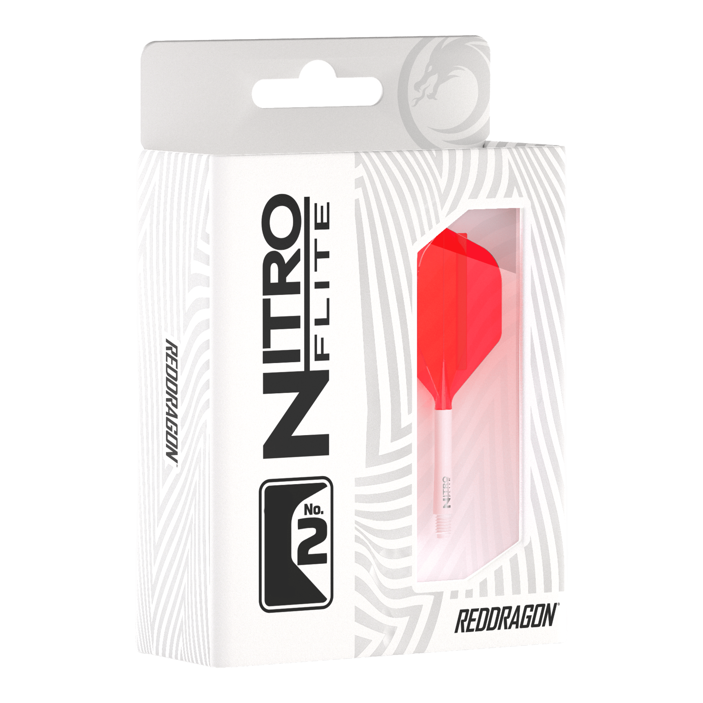 Red Dragon Nitroflite - White Shaft Red No2 Loty Das Bild stellt das Red Dragon Nitroflite Set mit weißen Schäften und roten Flights der Größe No2 dar. Das Zubehör unterstützt ein stabiles und genaues Wurferlebnis.