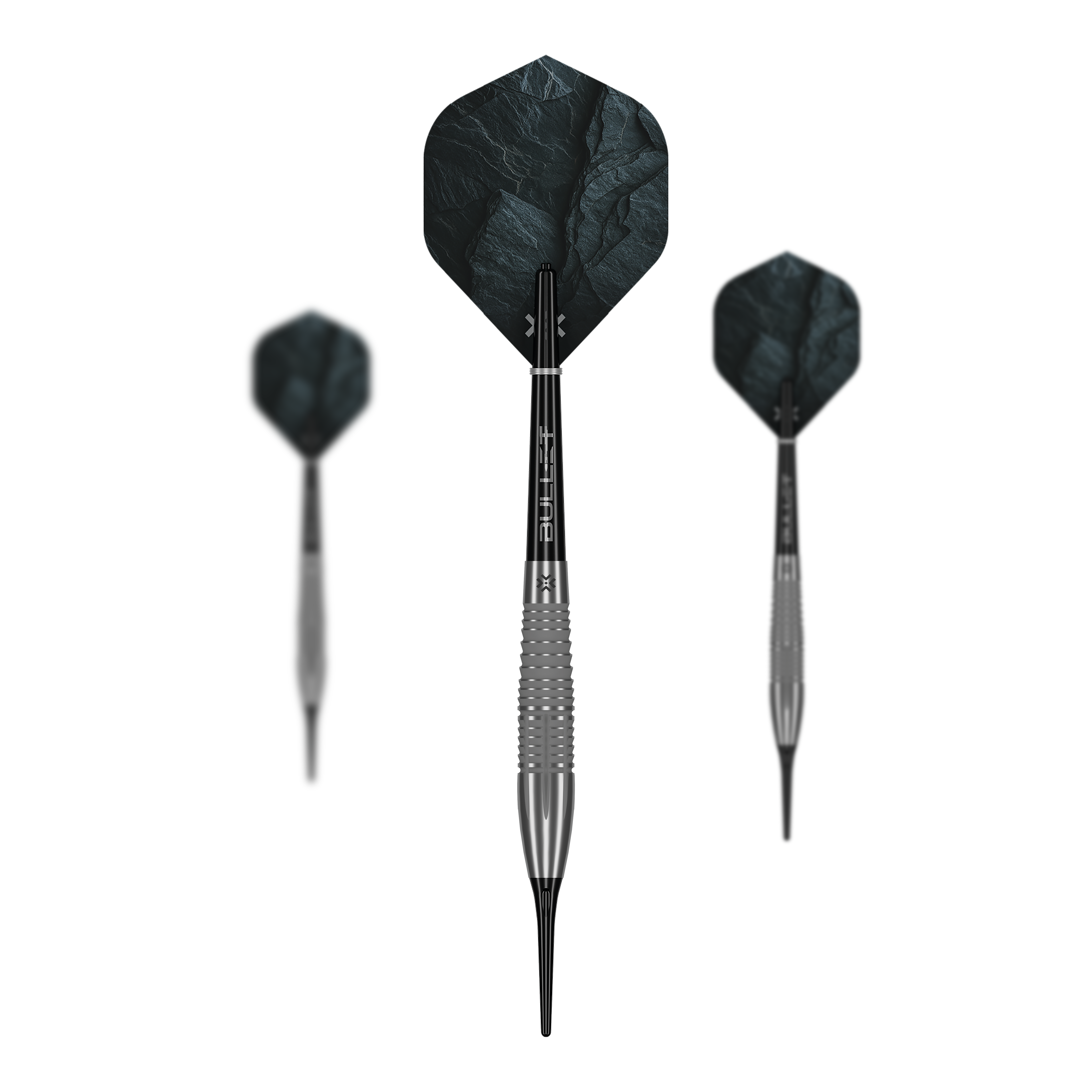Miękkie lotki Bullet Monolith - 20g Hier sind die Bullet Monolith 20g Soft Darts zu sehen. Die Softdarts eigenen sich für elektronische Dartboards.