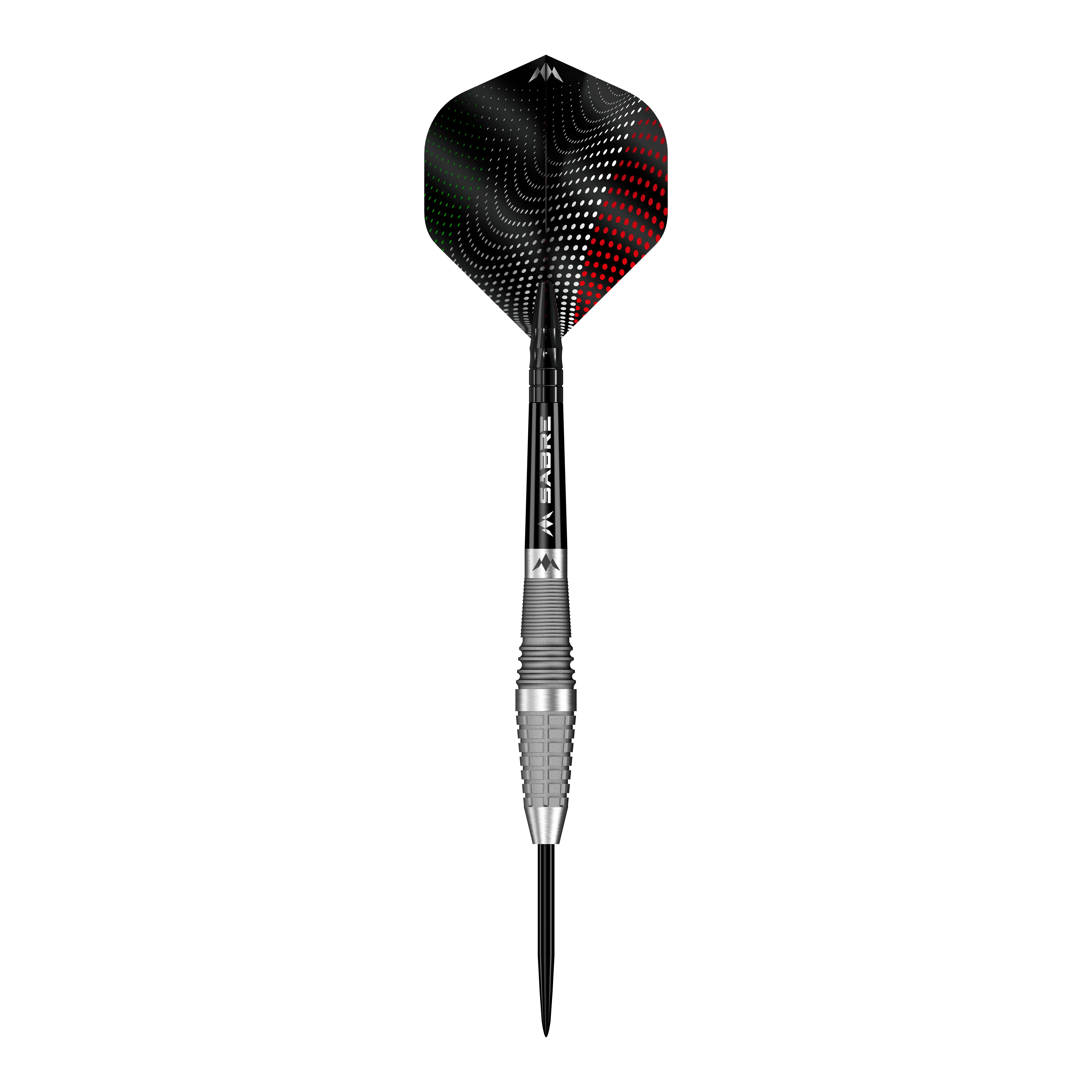 Lotki Mission Michele Turetta ze stali piaskowanej - 23 g Mission Michele Turetta Sandblasted Steeldarts - 23g, abgebildet als einzelner Dartpfeil. Das Bild zeigt das Design und die sandgestrahlte Oberfläche dieses Produkts.