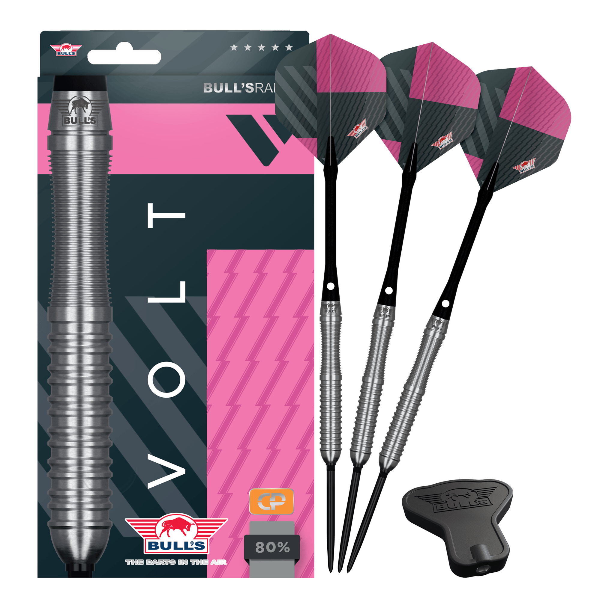Rzutki Bulls NL Volt Pink Convertible Point Steel Darts