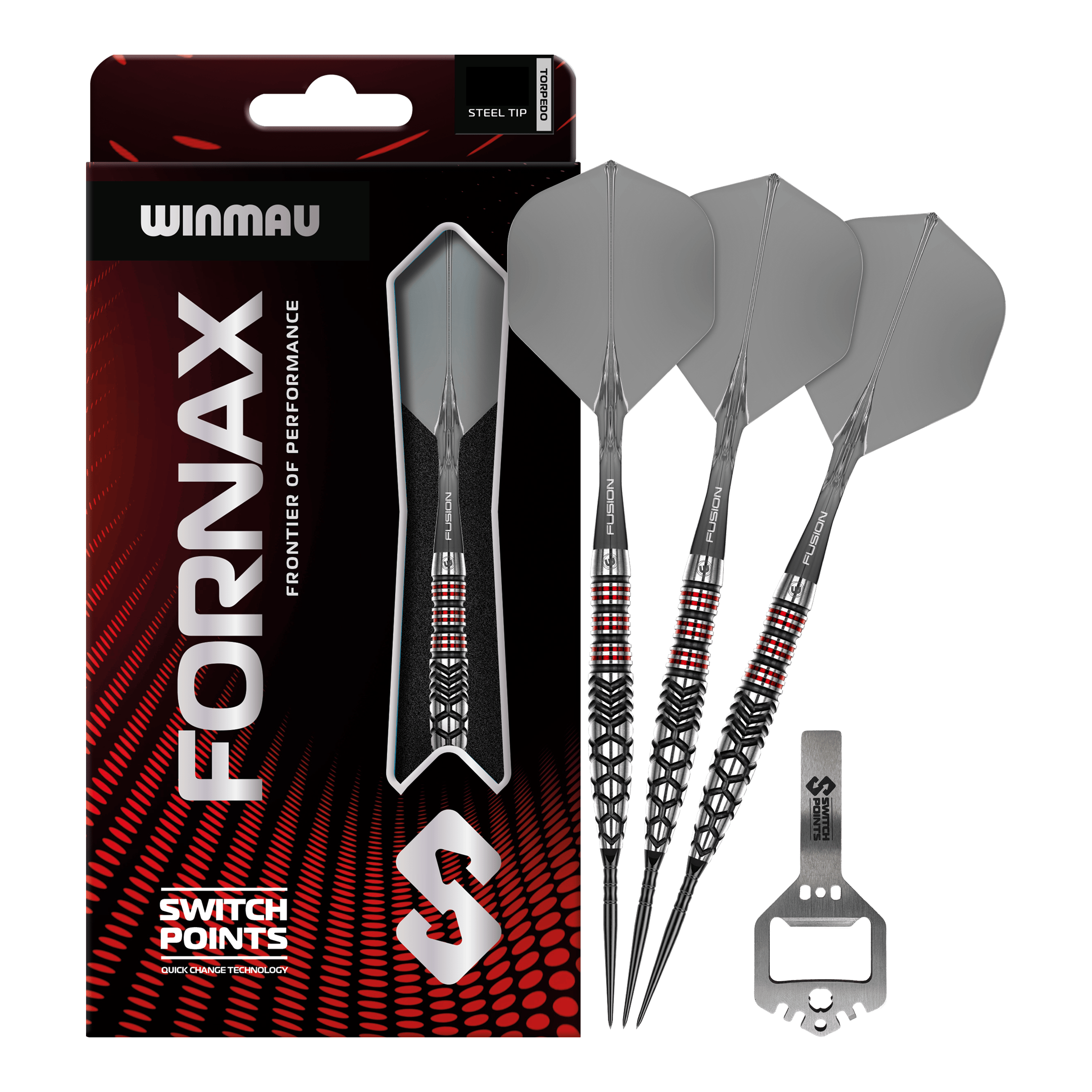 Winmau Fornax Torpedo Switch Points Steeldarts Hier sieht man die Winmau Fornax Torpedo Switch Points Steeldarts. Diese Darts sind für ambitionierte Spieler geeignet.