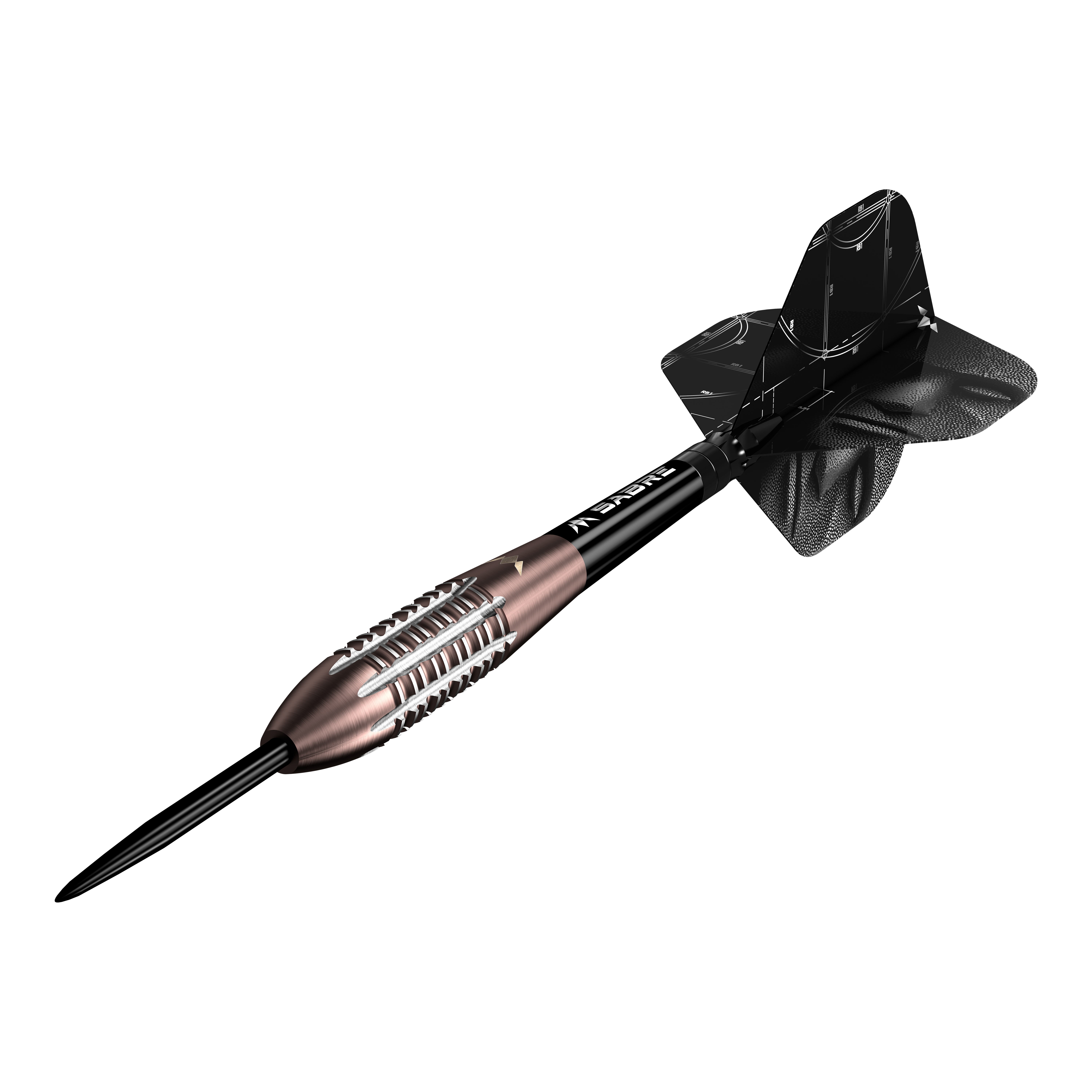 Misja Arkitekt Brązowa krzemionka PVD Steeldarts - 23,5g Das Foto präsentiert die Mission Arkitekt Bronze Silika PVD Steeldarts, Gewicht 23,5g. Das Produktdesign hebt die bronzefarbene Beschichtung hervor.