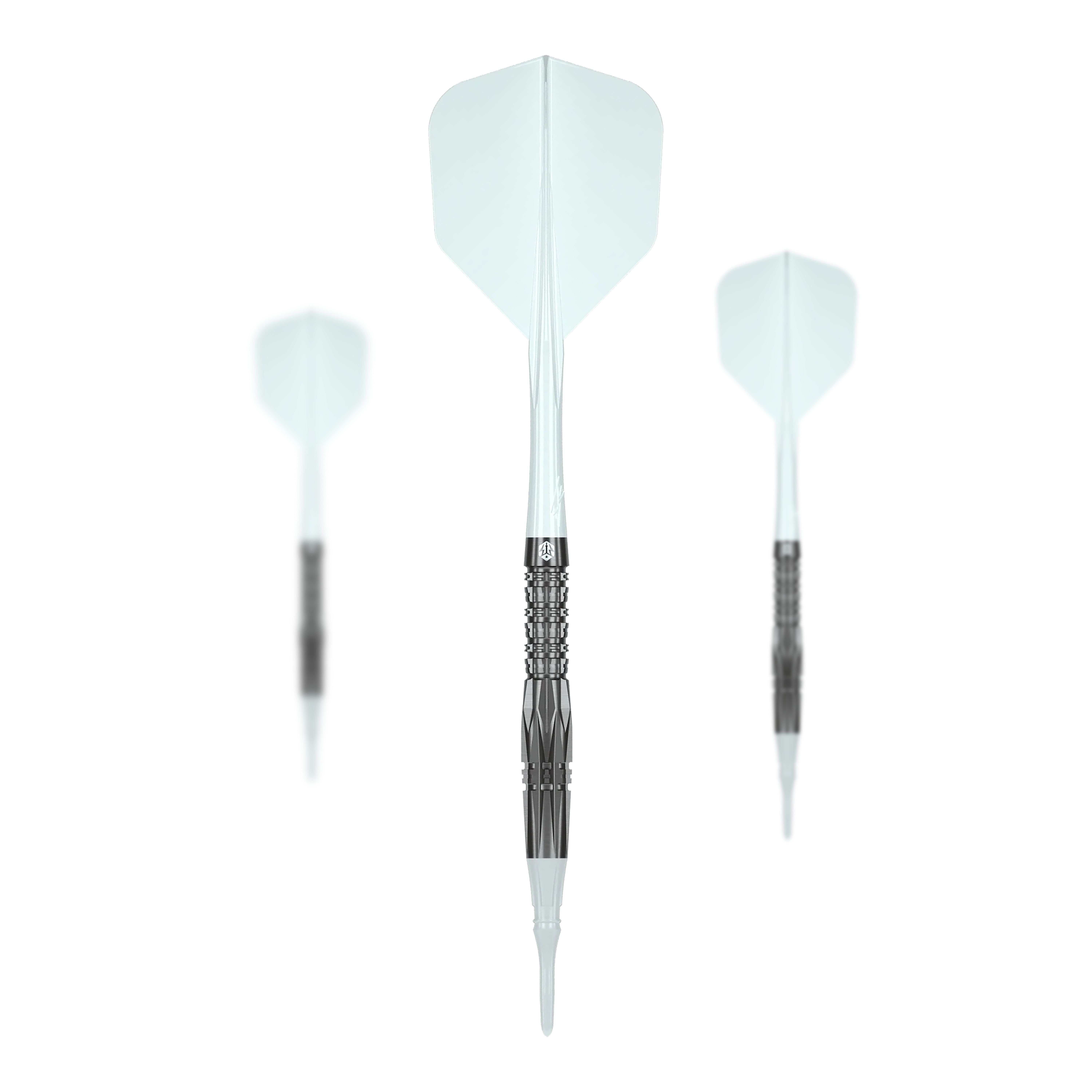 Miękkie lotki Caliburn Prisma P1 - 19g Dargestellt ist das Set des Caliburn Prisma P1 Softdarts mit 19g. Das Produkt wird als komplettes Set für Softdart-Enthusiasten angeboten.