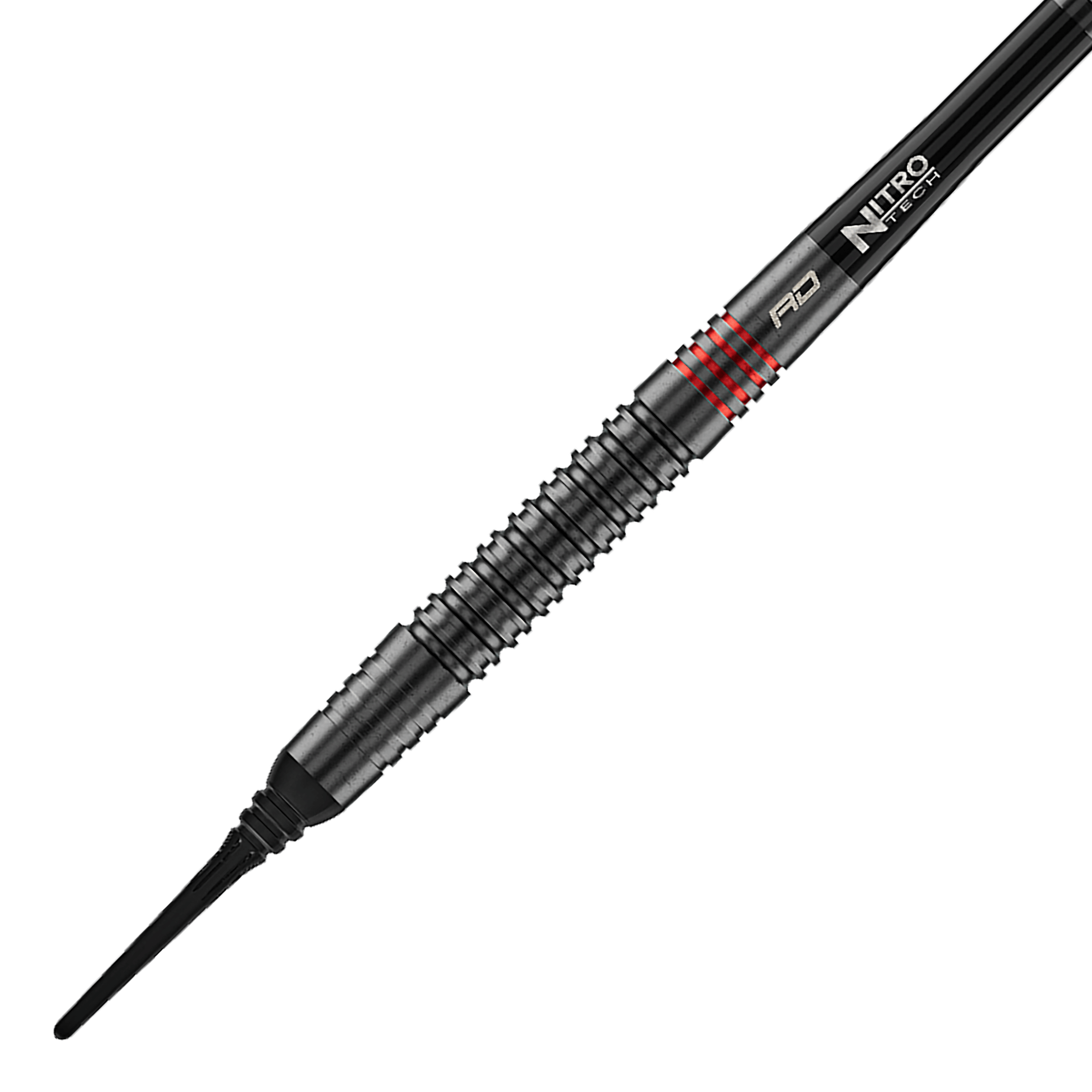 Miękkie lotki Red Dragon Jonny Clayton RD-ADV - 18g Die Abbildung zeigt die Red Dragon Jonny Clayton RD-ADV Softdarts - 18g. Ein einzelner Softdart wird seitlich gezeigt.