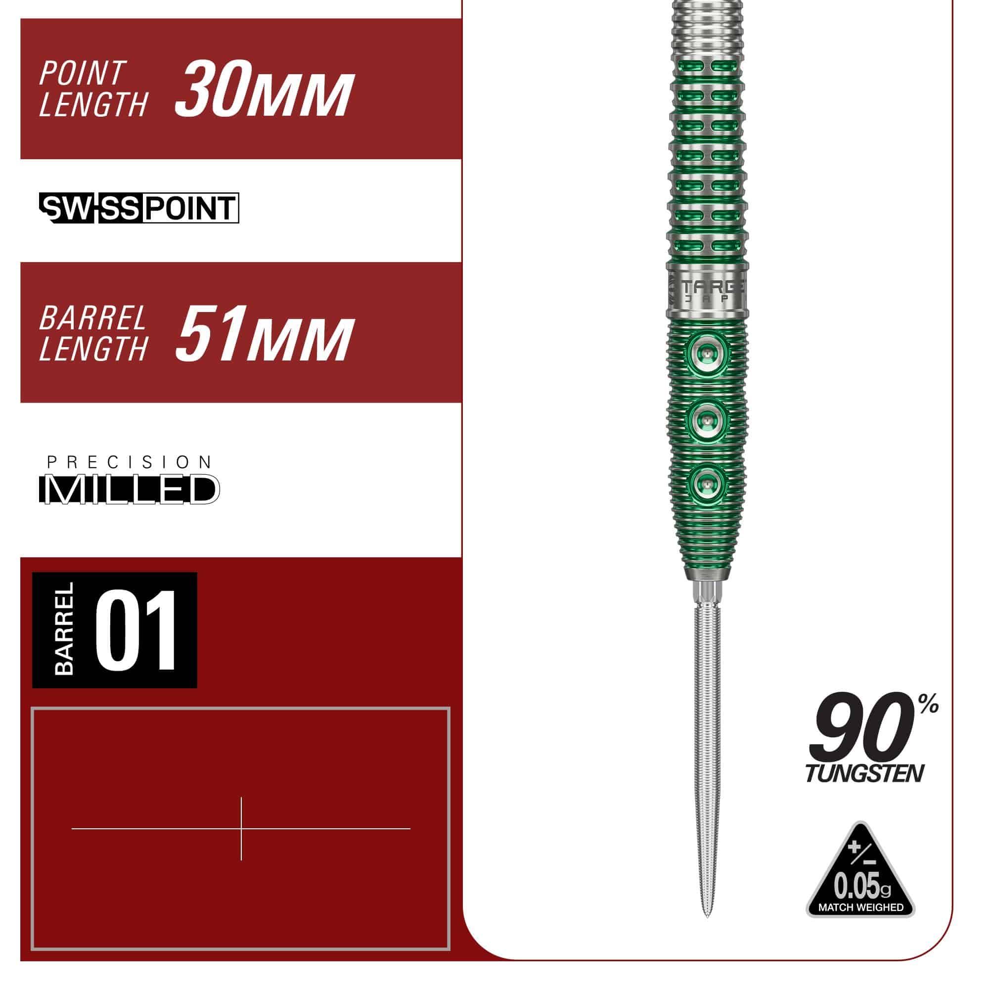 Targetuj dla Japan Prime Series Motomu Sakai Xeno GEN1 Swiss Point Steeldarts Das Bild zeigt die Target Japan Prime Series Motomu Sakai Xeno GEN1 Swiss Point Steeldarts. Diese Steeldarts sind für ambitionierte Dartspieler konzipiert.