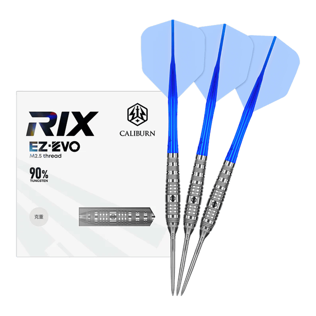 Stalowe lotki Caliburn Rix EZ-EVO R3 Dieses Bild zeigt die Caliburn Rix EZ-EVO R3 Steeldarts in voller Ansicht. Das Produkt ist auf Präzision und Balance ausgelegt.