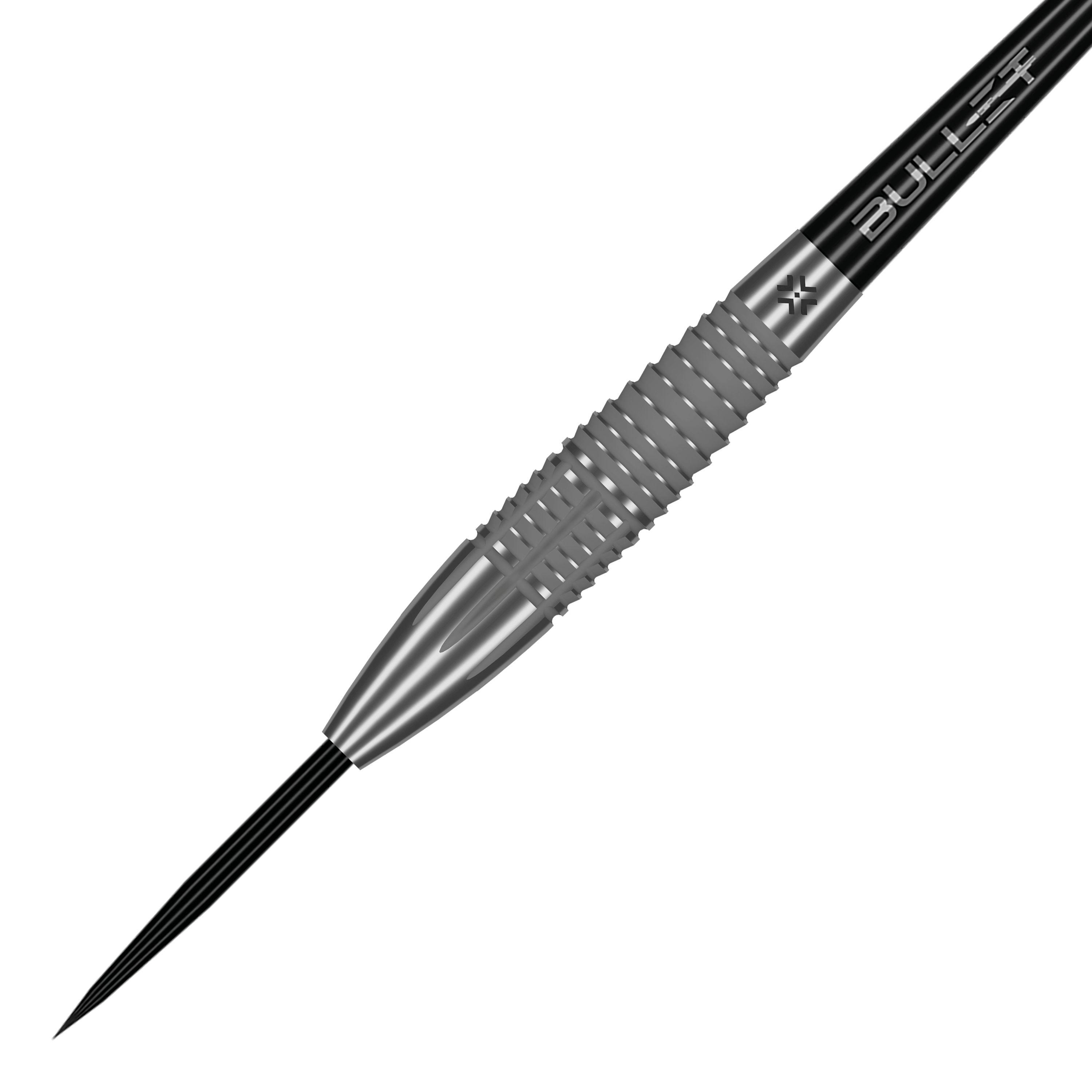 Stalowe lotki Bullet Monolith Bullet Monolith Steel Darts sind abgebildet. Das Produkt zeigt mehrere Artikel der Monolith-Reihe.