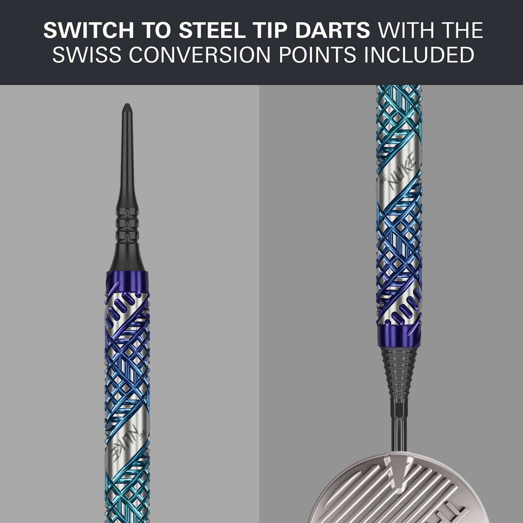 Lotki Target Luke Littler Edge Soft Darts - 19 g Zu sehen sind die Target Luke Littler Edge Softdarts - 19g. Der Fokus liegt auf dem Design des Dartpfeils.