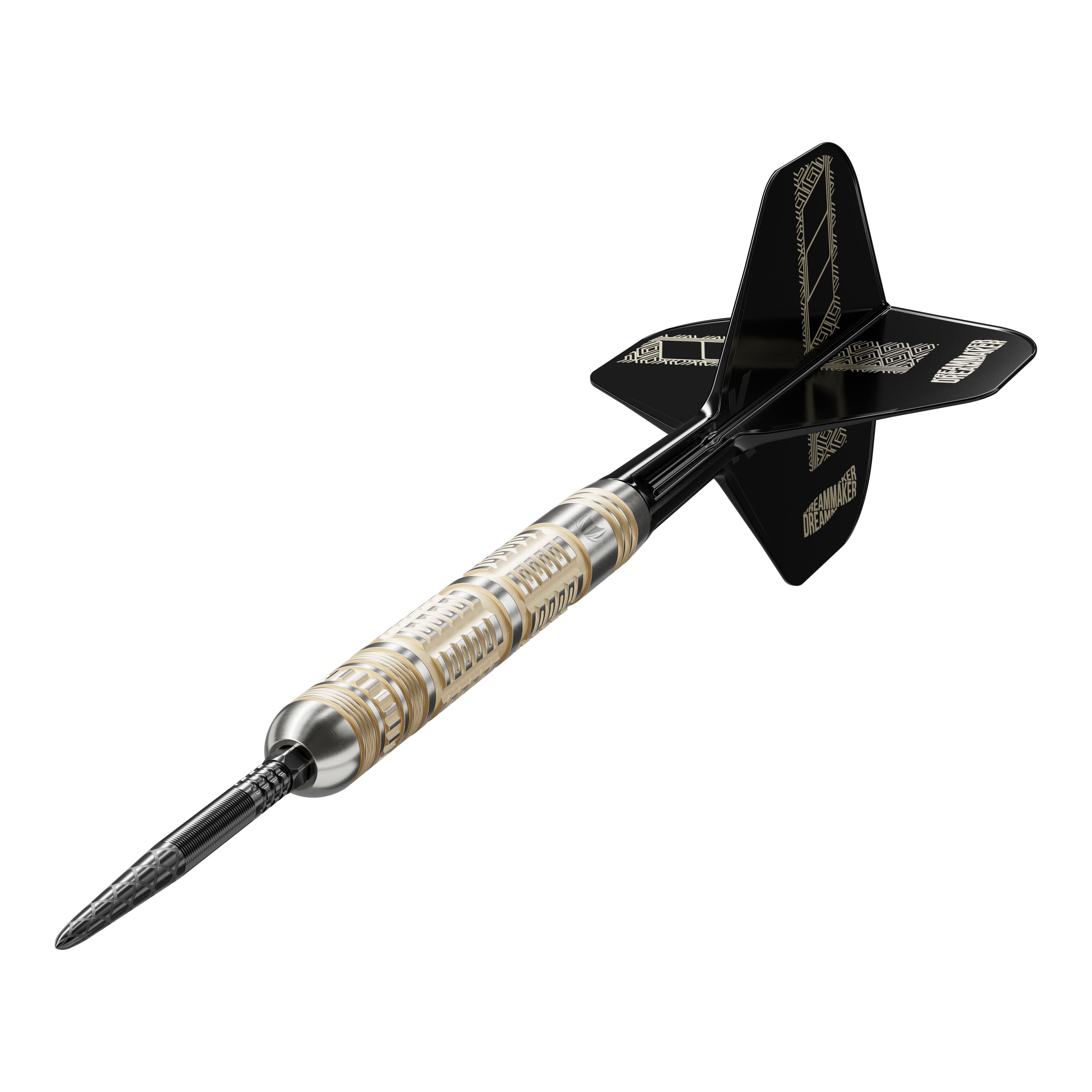 Target Dimitri Van Den Bergh 95K Swiss Point Steeldarts Das Bild zeigt die Target Dimitri Van Den Bergh 95K Swiss Point Steeldarts. Hier sieht man Form und Details der Steeldarts.