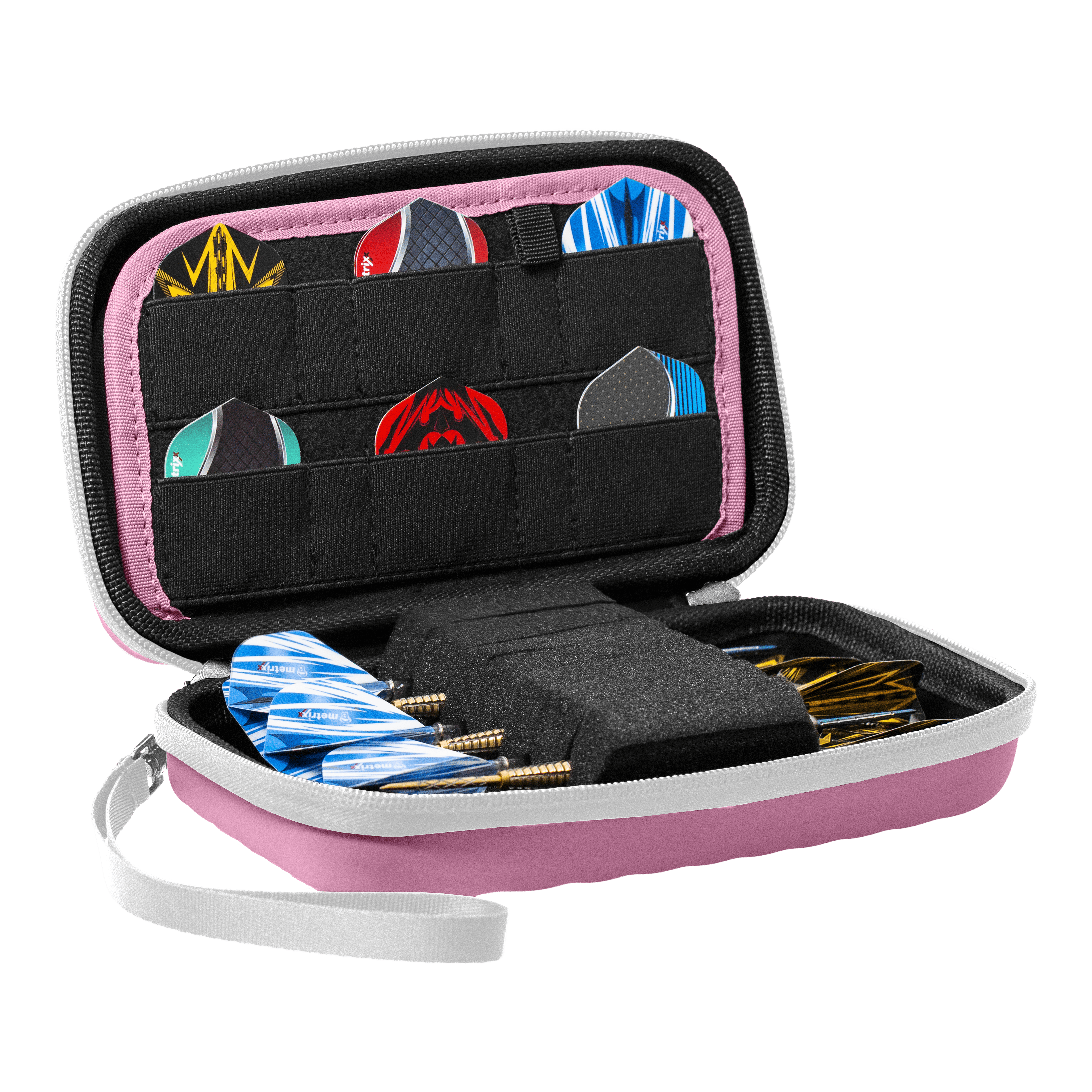 Etui na lotki Bulls Orbis XL – różowe Dieses Bild präsentiert das Bulls Orbis XL Dartcase - Pink. Die Darttasche zeichnet sich durch ihr modernes Design aus.