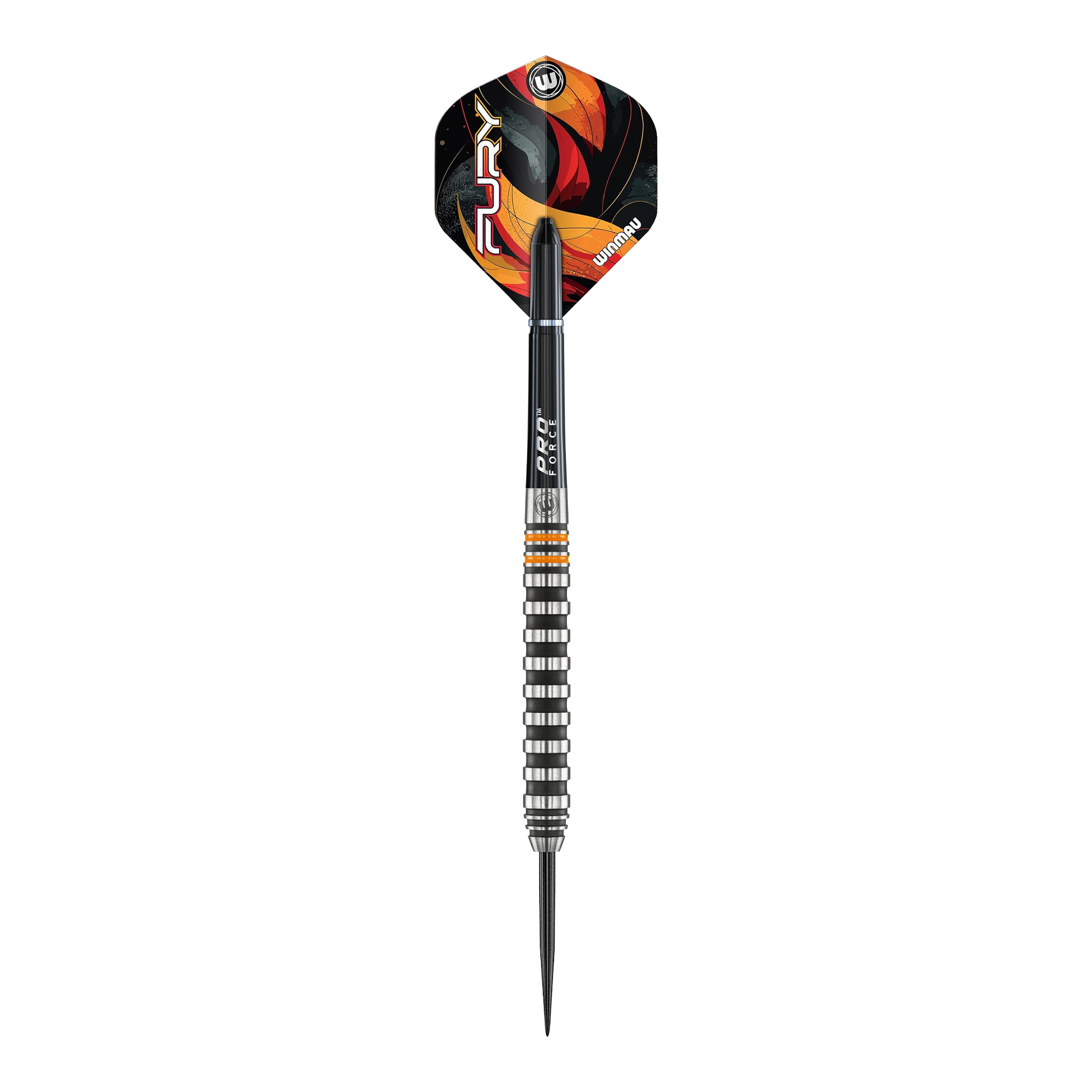 Stalowe lotki Winmau Fury - 22g Hier sieht man die Winmau Fury Steeldarts - 22g. Die Darts bieten ein ausgewogenes Wurfgefühl für Dartspieler.