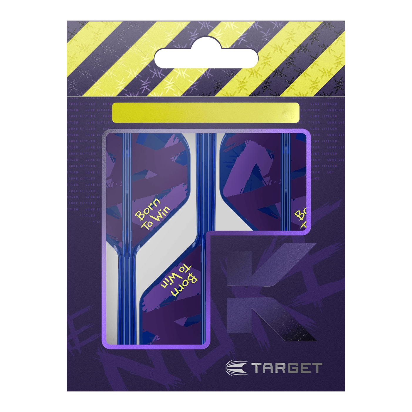 Target K-Flex Luke Littler urodził się, aby wygrać mistrzostwo świata nr 2 w lotach standardowych Abgebildet sind die Target K-Flex Luke Littler Born To Win World Champion No2 Standard Flights. Diese Flights werden beim Darts verwendet.