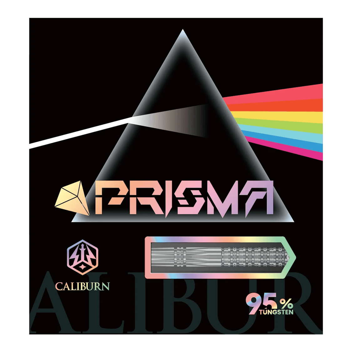 Miękkie lotki Caliburn Prisma P2 - 20g Auf dem Bild sind die Caliburn Prisma P2 Softdarts in der 20g Variante zu sehen. Das Produkt besticht durch sein attraktives Design und seine Qualität.