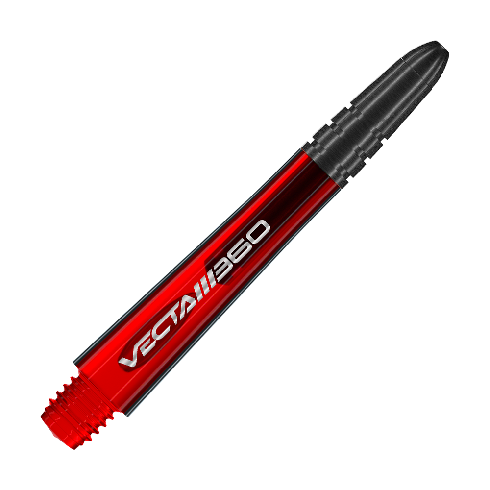 Winmau Vecta Blade 360 Shafts - Red Abgebildet ist ein Dart-Schaft mit der Bezeichnung 7025-219_Winmau_Vecta_Blade360_Shafts_Rot_40mm_2. Das Produkt ist rot und eignet sich für verschiedene Dartpfeile.