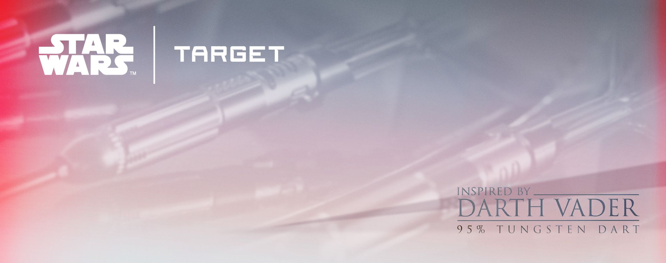 Abgebildet ist ein Produkt mit Bezug zu Star Wars und Darth Vader mit einem Lichtschwert und Dart. Das Bild dient zur Veranschaulichung des Dateinamens 2025-10_Target_StarWars_DarthVader_Lightsaber_Dart.