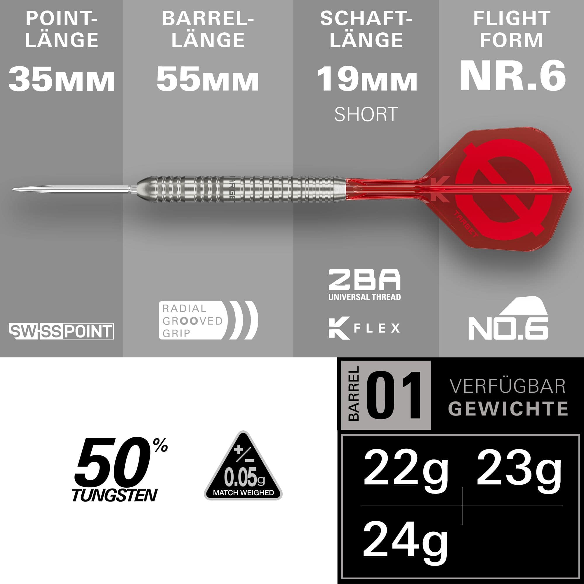 Grupa docelowa O 03 Swiss Points Steel Darts