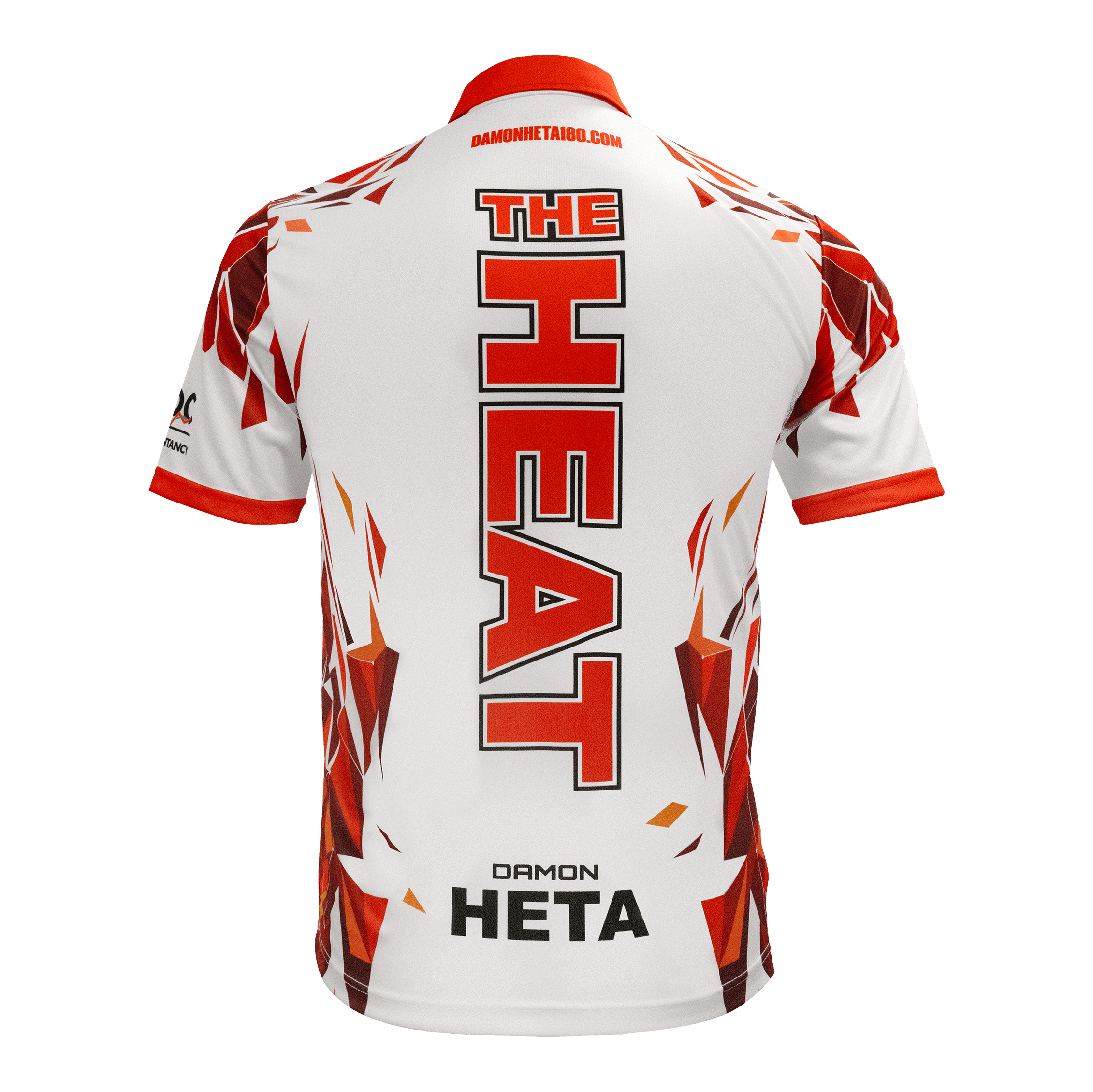 Koszulka gracza Damona Hety z Harrow Auf diesem Bild ist das Harrows Damon Heta Playershirt zu sehen. Es ist ein spezielles Trikot für Dartspieler.