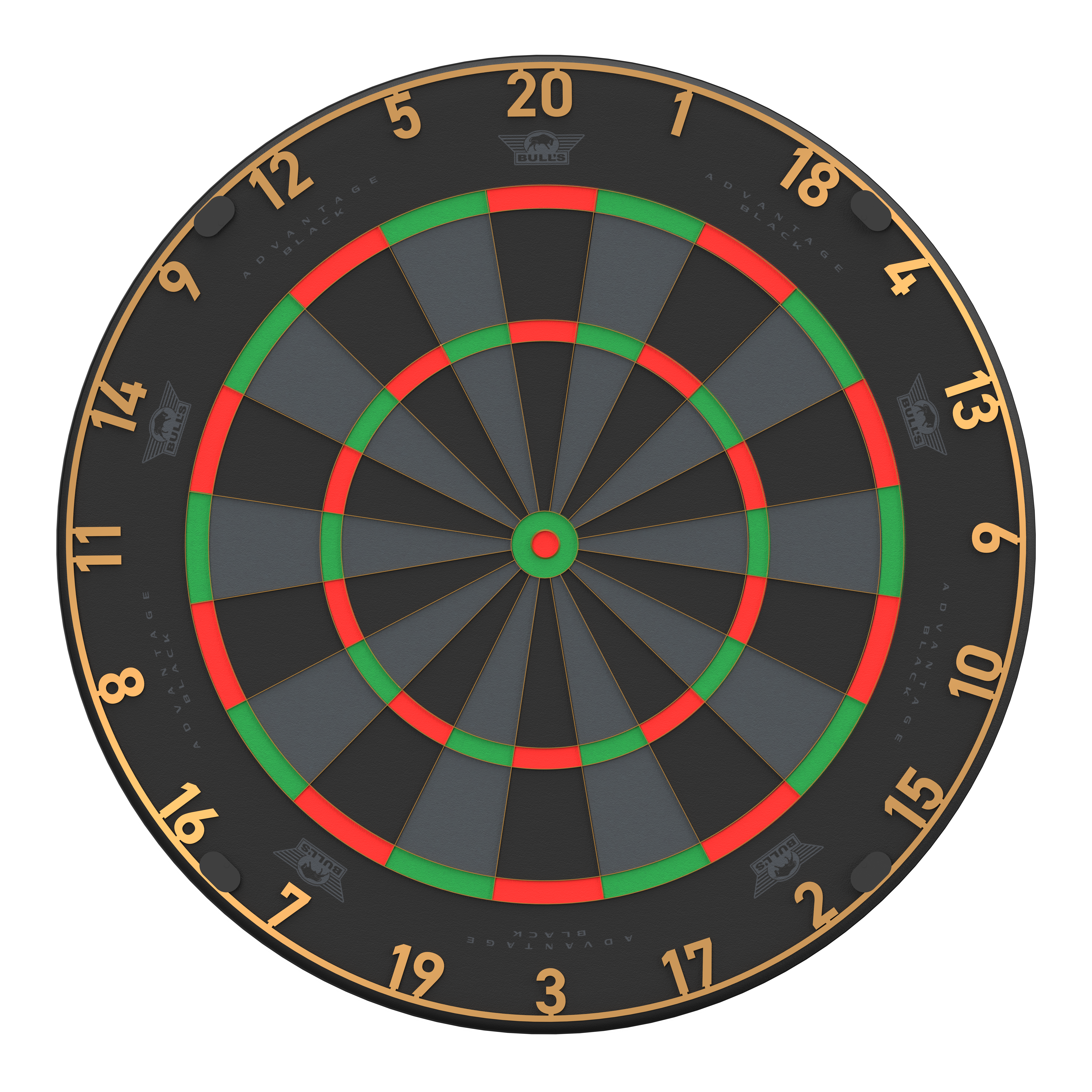Stalowa tarcza do darta Bulls NL Advantage Black Edition Das Bild zeigt ein BullsNL Advantage Black Edition Steeldartboard. Es handelt sich um ein Produktbild des Dartboards.
