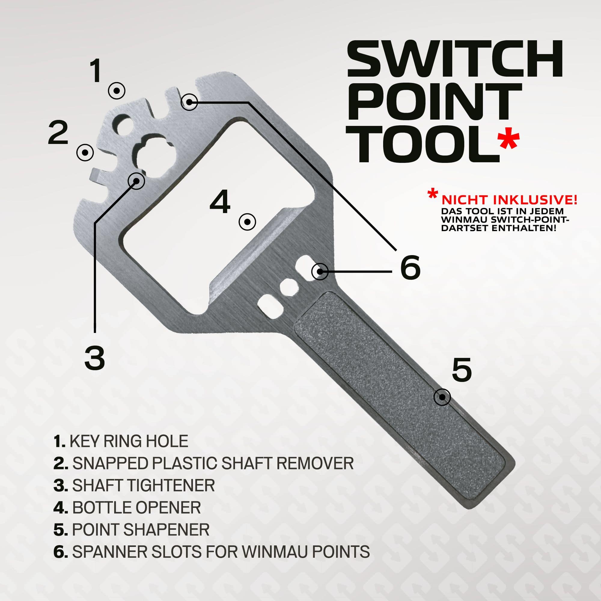 Hier sind die Winmau Switch Point Smooth Steeldartspitzen im Silver Effect zu sehen. Diese Spitzen eignen sich für Steeldarts und bieten einen glatten Effekt.