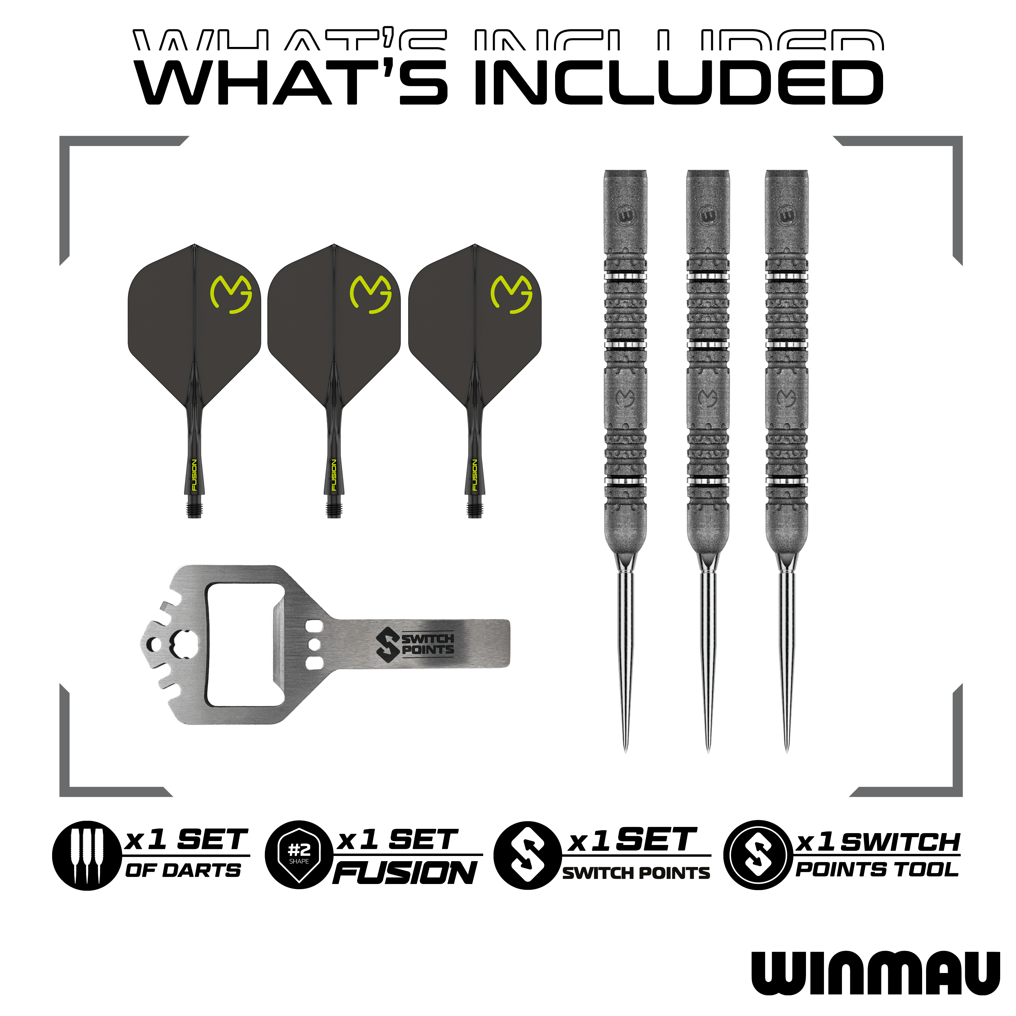 Winmau Michael van Gerwen Signature Edition Punkty przełączające Steeldarts Das Produkt ist die Winmau MvG Signature Edition Switch Points Steeldarts. Diese Steeldarts sind für Präzision und Qualität bekannt.