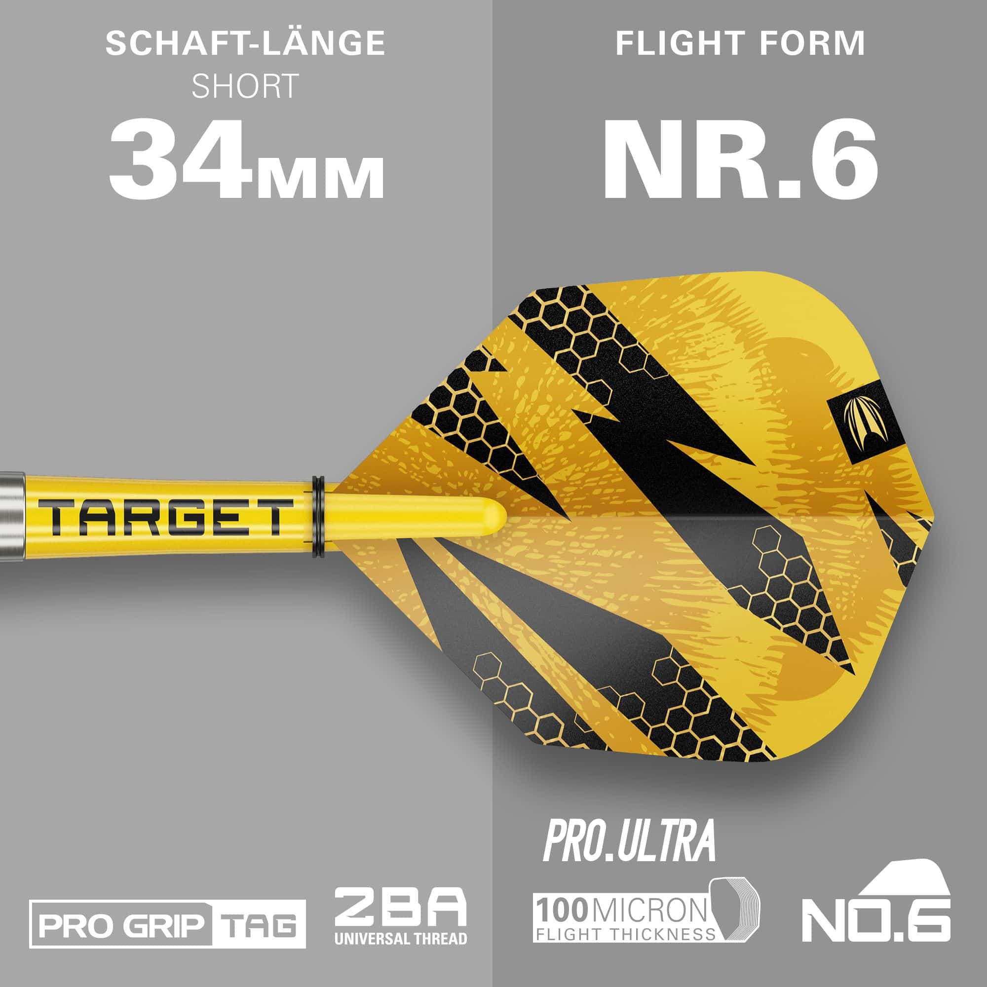 Target Buzz 11 Miękkie rzutki Zu sehen sind hier die Target Buzz 11 Softdarts. Sie sind für Präzision und gute Handhabung bekannt.