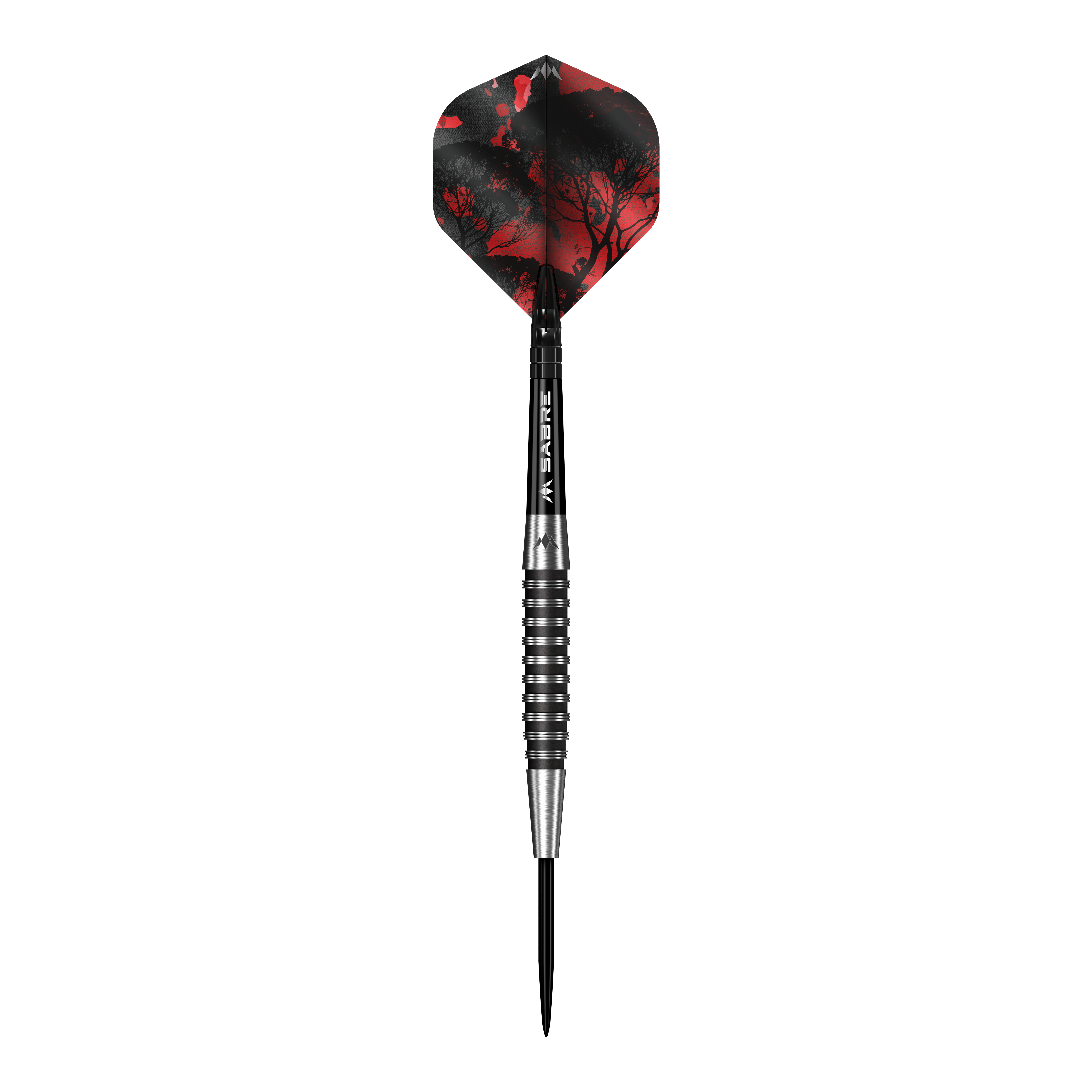 Mission Kunai Black PVD Steeldarts - 23g ist auf dieser Abbildung. Die Darts zeichnen sich durch ihre schwarze Oberfläche und das Gewicht von 23 Gramm aus.