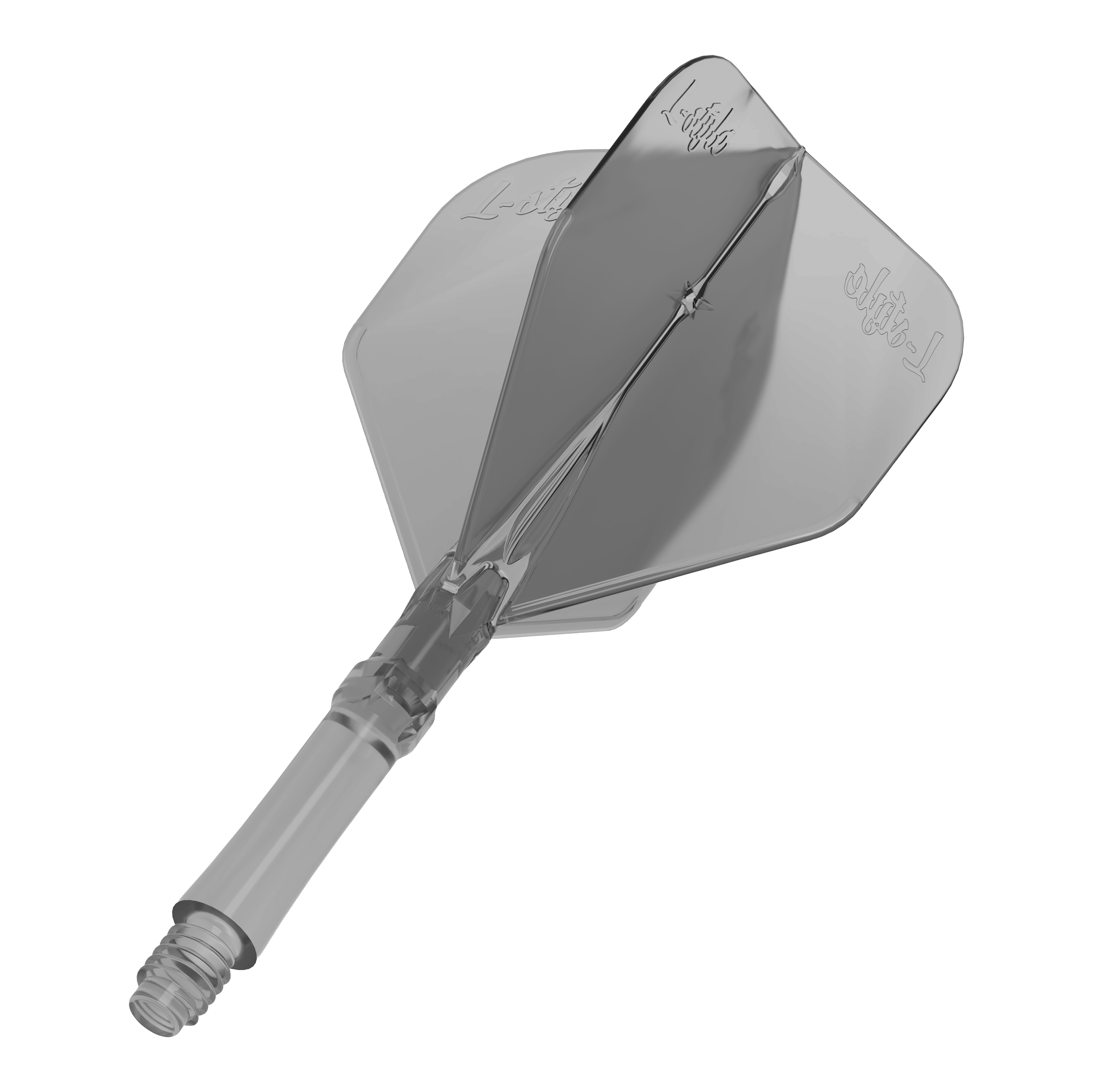 Loty L-Style L-System - Przezroczysta czerń Zu sehen sind die L-Style L-System Flights - Clear Black. Die Flights sind schwarz-transparent und für Darts geeignet.