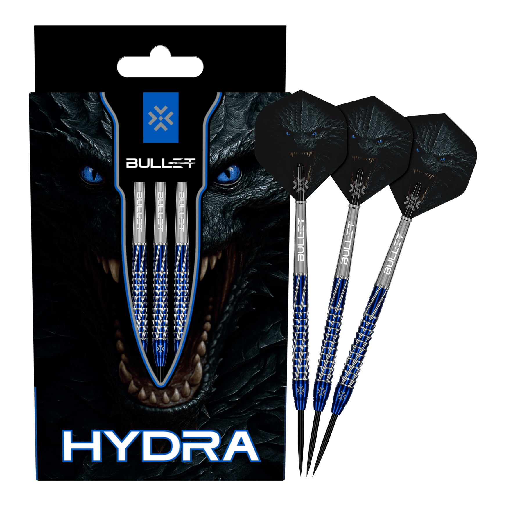 Stalowe rzutki Bullet Hydra Diese Abbildung präsentiert die Bullet Hydra Steeldarts. Das Produkt ist für ambitionierte Dartspieler geeignet.