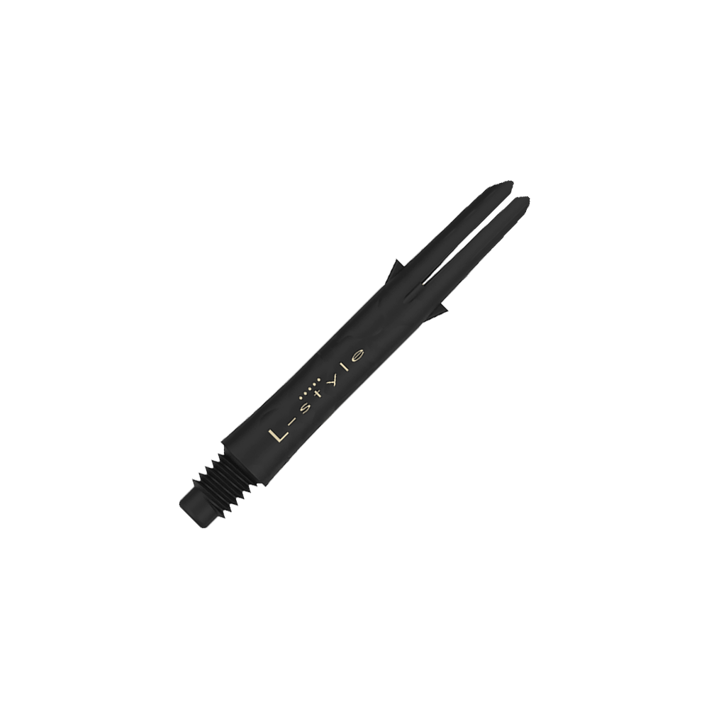 Wałki karbonowe w stylu L Dies ist ein schwarzer Carbon-Schaft für Darts der Marke L-Style. Der Schaft hat eine Länge von 35,5 mm und wird ohne Kappen gezeigt.