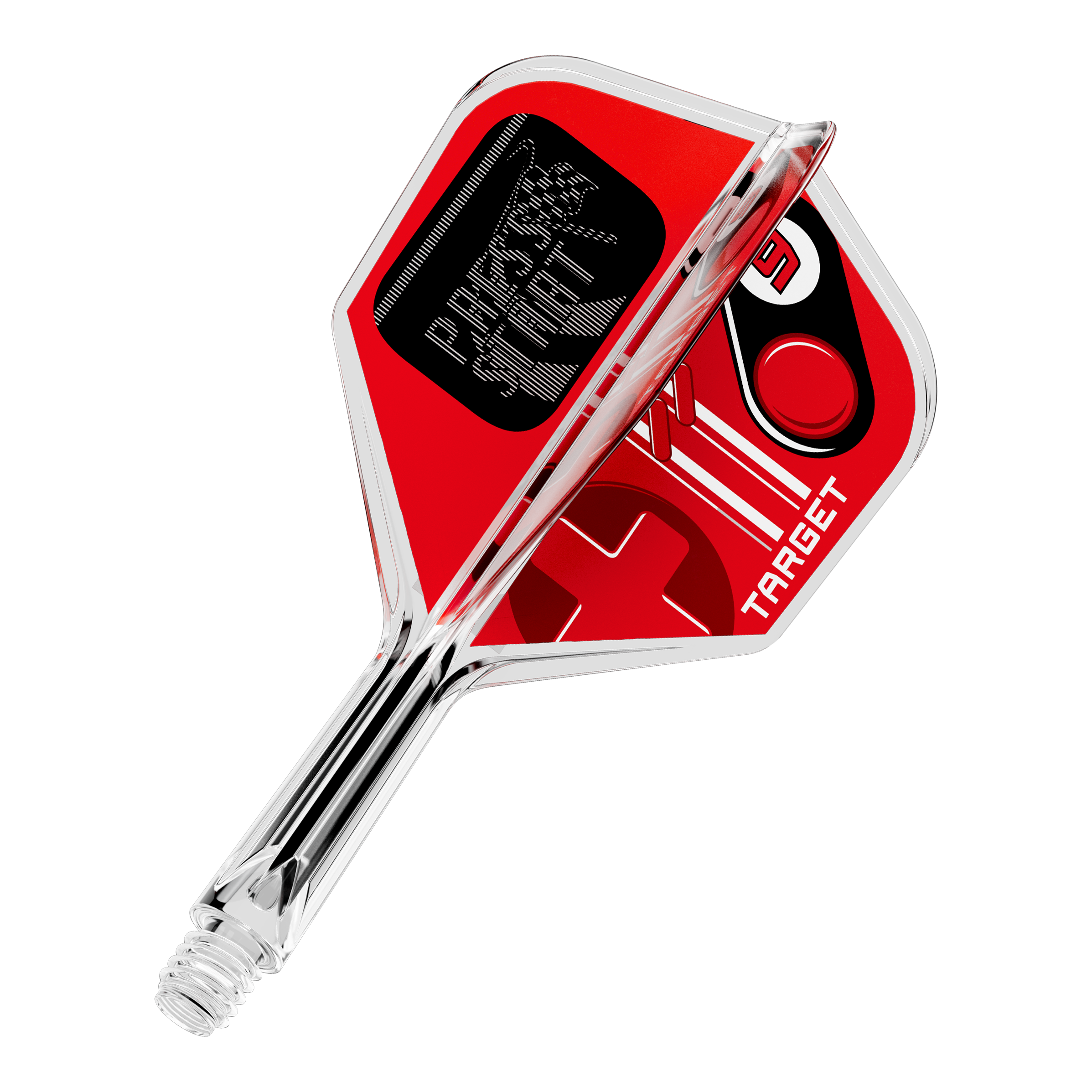 Target K-Flex Press Start No6 Loty Gezeigt wird das Produkt 410582_Target_K-Flex_PressStart_No6_Flights_19mm_1. Es scheint sich um ein einzelnes Dart-Zubehörteil, zum Beispiel einen Flight, zu handeln.