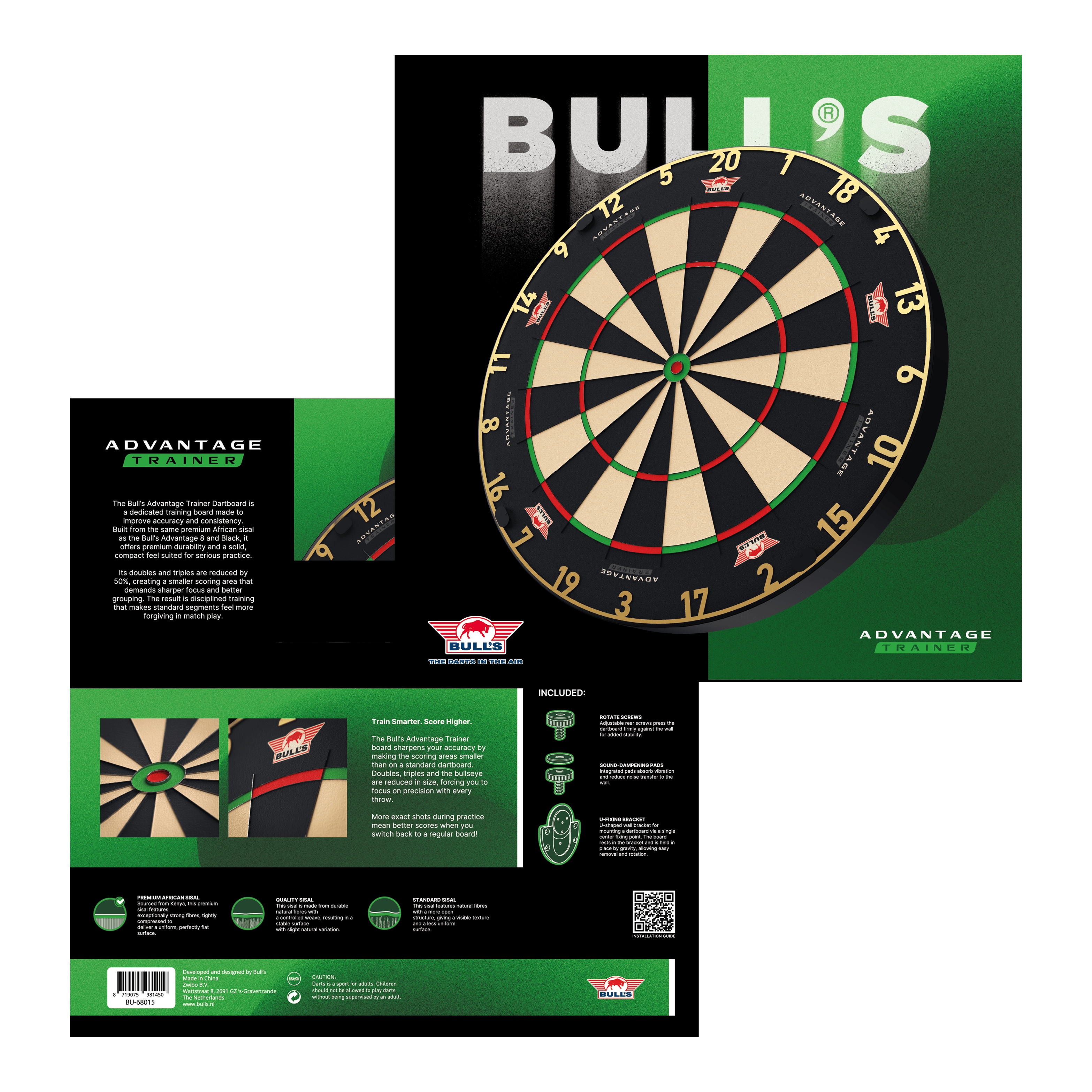 Stalowa tarcza do darta Bulls NL Advantage 8 TRAINER Stalowa tarcza do darta Bulls NL Advantage 8 TRAINER