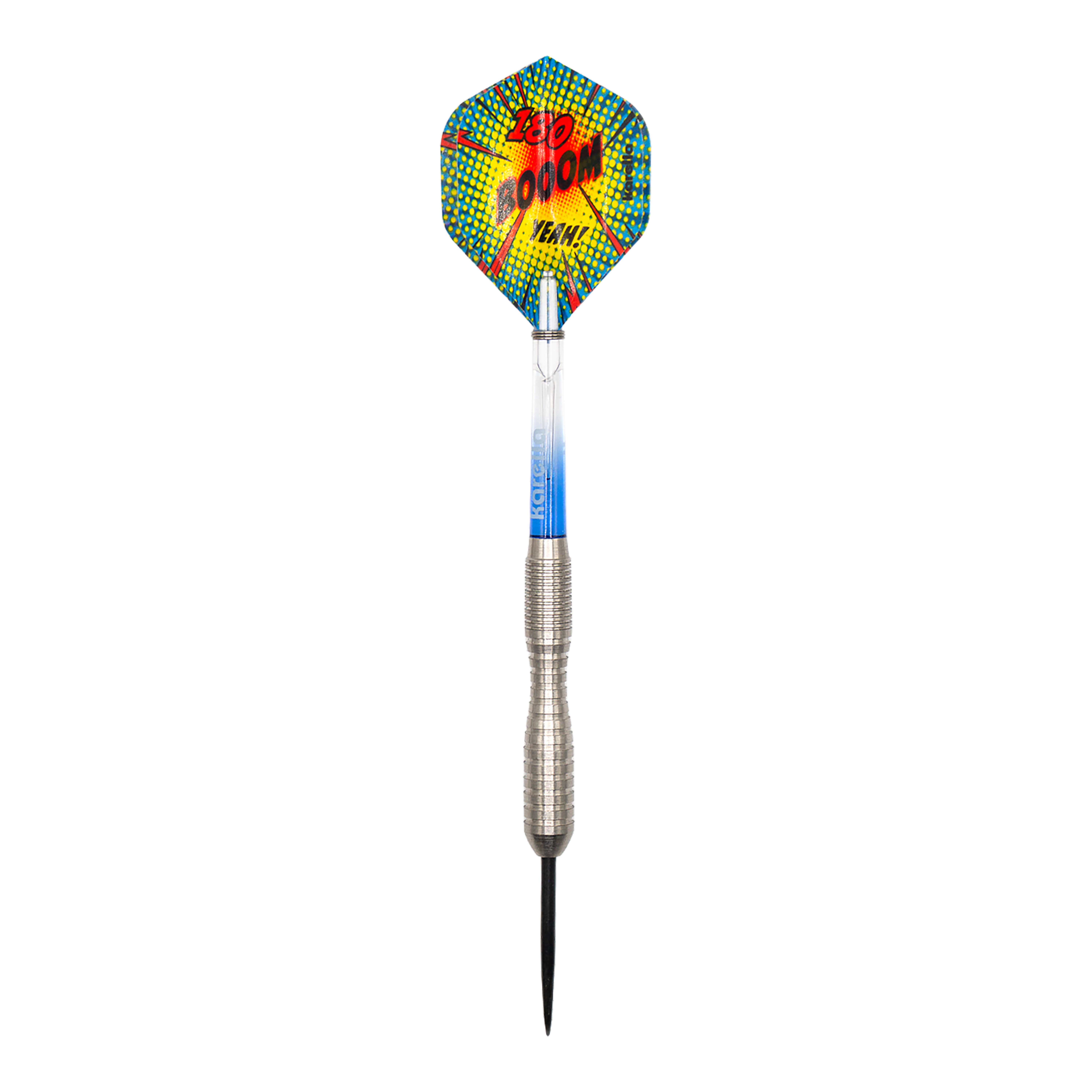 Hier ist ein Karella Comic Line CL-3 Steeldarts - 24g abgebildet. Das Design des Dartpfeils ist gut sichtbar.