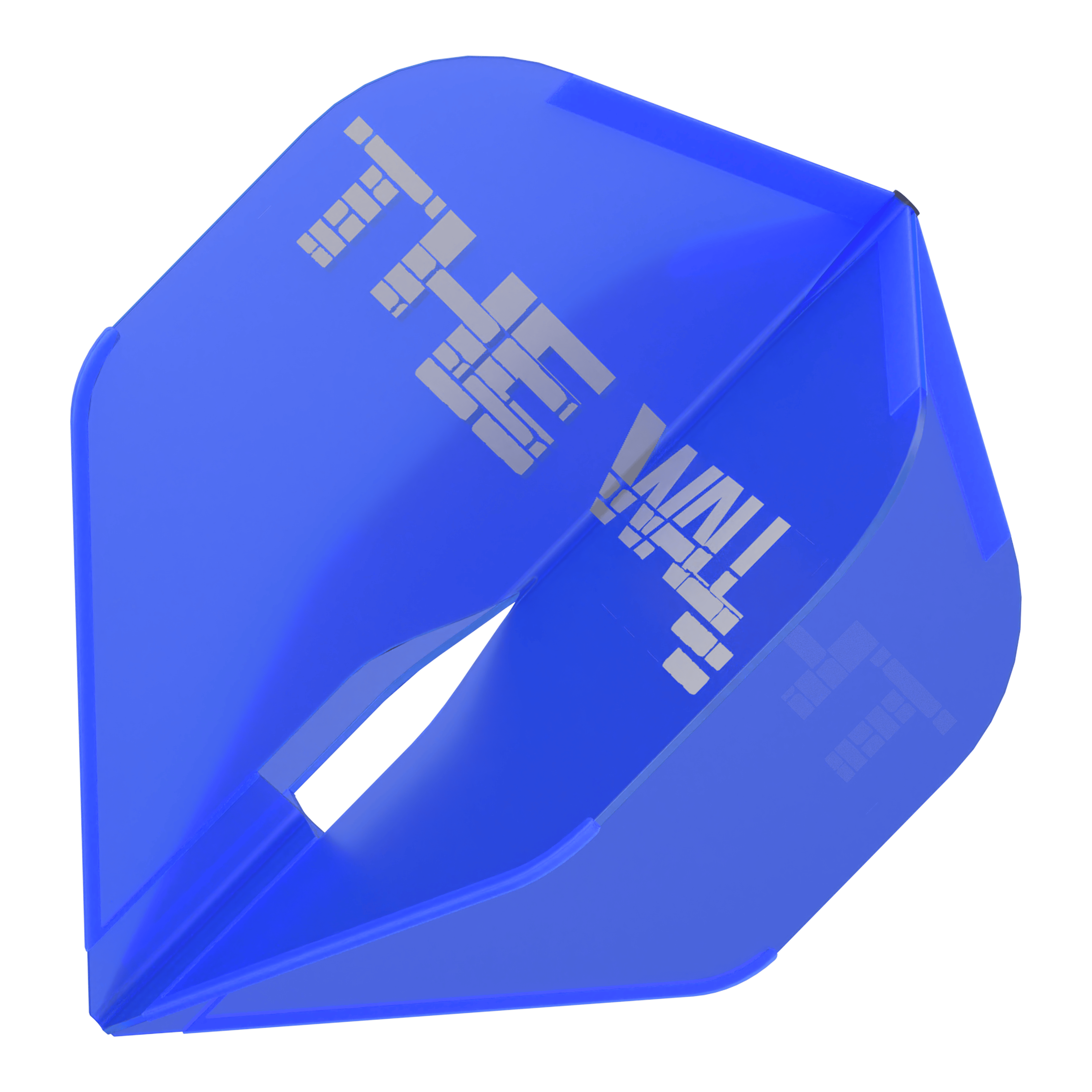 Loty Martin Schindler Blue L1PRO w stylu L Dies ist ein blauer Dartflight des Modells "L-Style Martin Schindler Blau L1PRO". Auf dem Flight steht in weißen Blockbuchstaben "THE WALL".