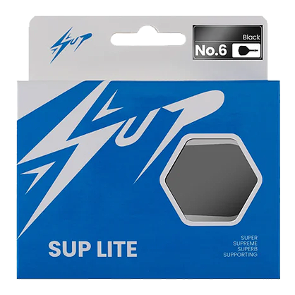 System wału lotniczego Caliburn SUP Lite No6 Die Abbildung zeigt die Verpackung des Produkts "Caliburn SUP Lite No6 Flight-Shaft-System". Die Verpackung ist überwiegend blau und weiß und enthält ein Sichtfenster, durch das das Produkt teilweise zu sehen ist.