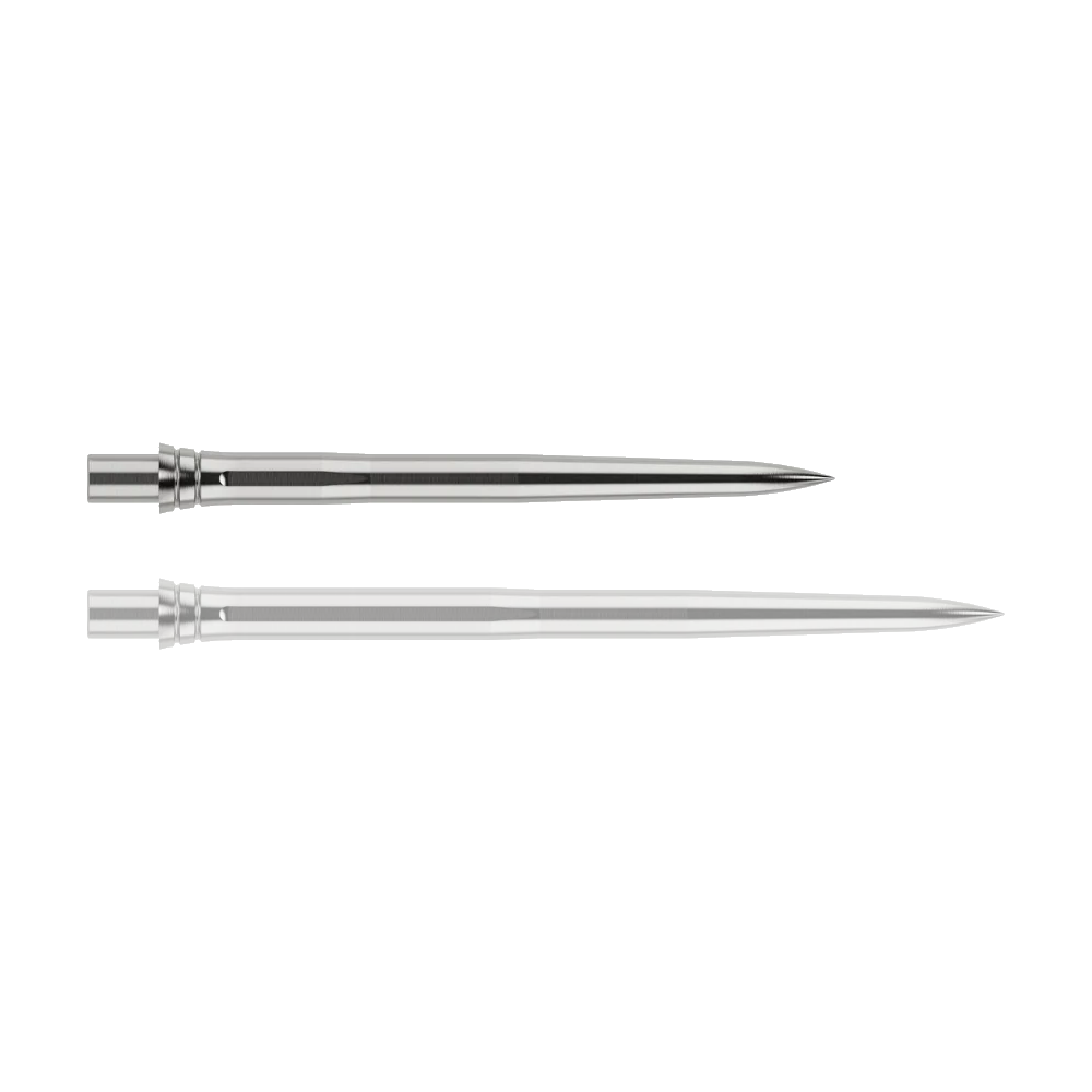 Końcówki do lotek Caliburn EVO - gładkie - srebrne Auf dem Bild sind vermutlich EVO121 Caliburn EVO Dartspitzen EZ Smooth in Silber, 28mm, abgebildet. Diese Softdartspitzen sind für elektronische Dartscheiben geeignet.