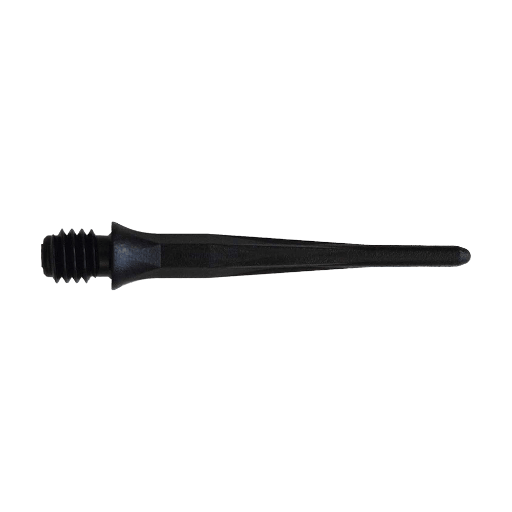 Miękkie końcówki do lotek Caliburn 2BA, czarne - opakowanie 50 szt. Hier sieht man die Caliburn 2BA Softdartspitzen in Schwarz als 50er Packung. Die Spitzen sind ideal für Softdartspiele geeignet.