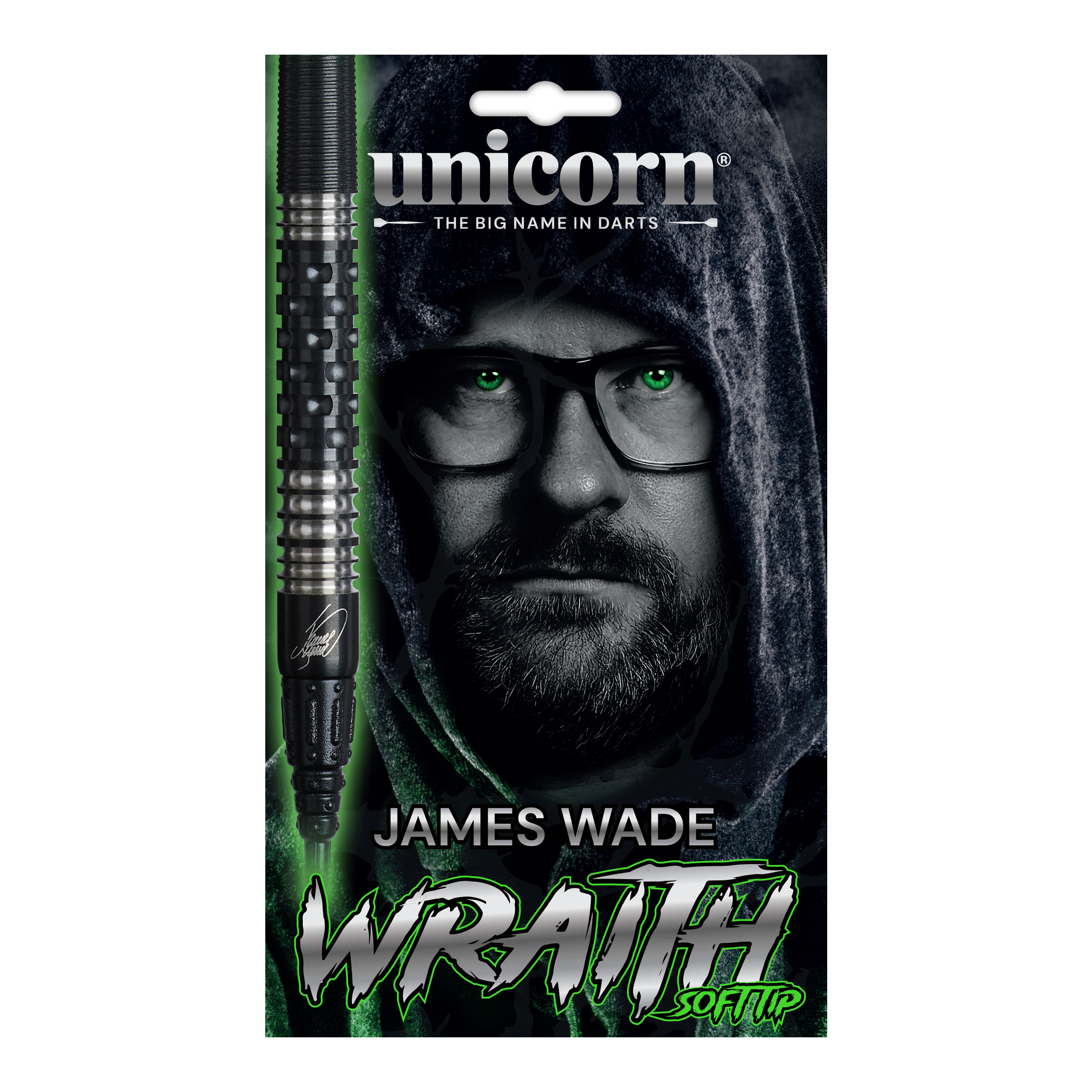 Unicorn Wraith James Wade Soft Darts - 19g Abgebildet sind die Unicorn Wraith James Wade Softdarts - 19g. Die Darts haben ein schlankes Design für präzises Werfen.